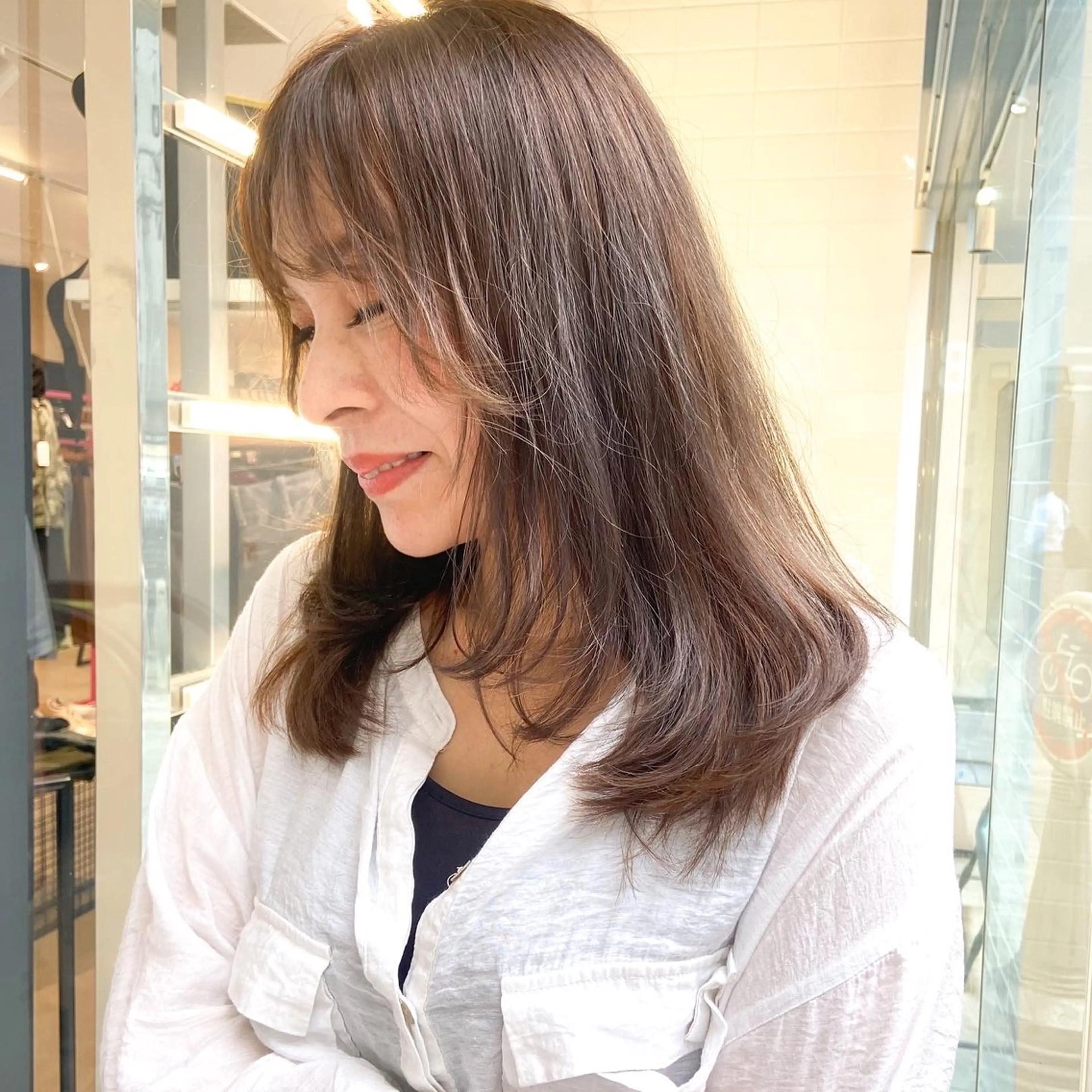 セミロング カラー パーマ ヘアアレンジ 🌼似合わせのプロ 心斎橋/rena🌼のマツエク・マツパデザイン