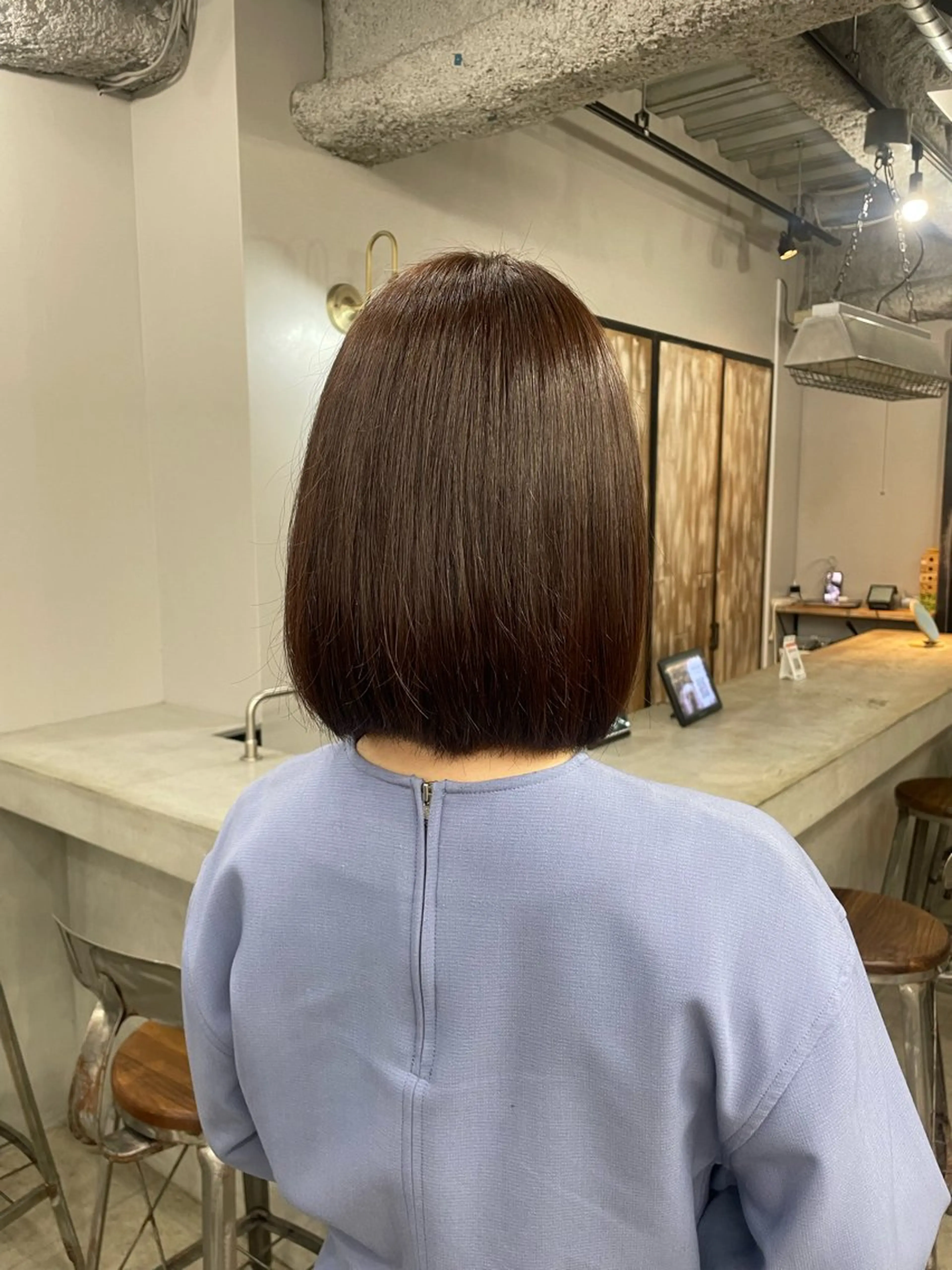 ミディアム カラー 新宿/韓国ヘア/ 髪質改善ストレートのヘアスタイル