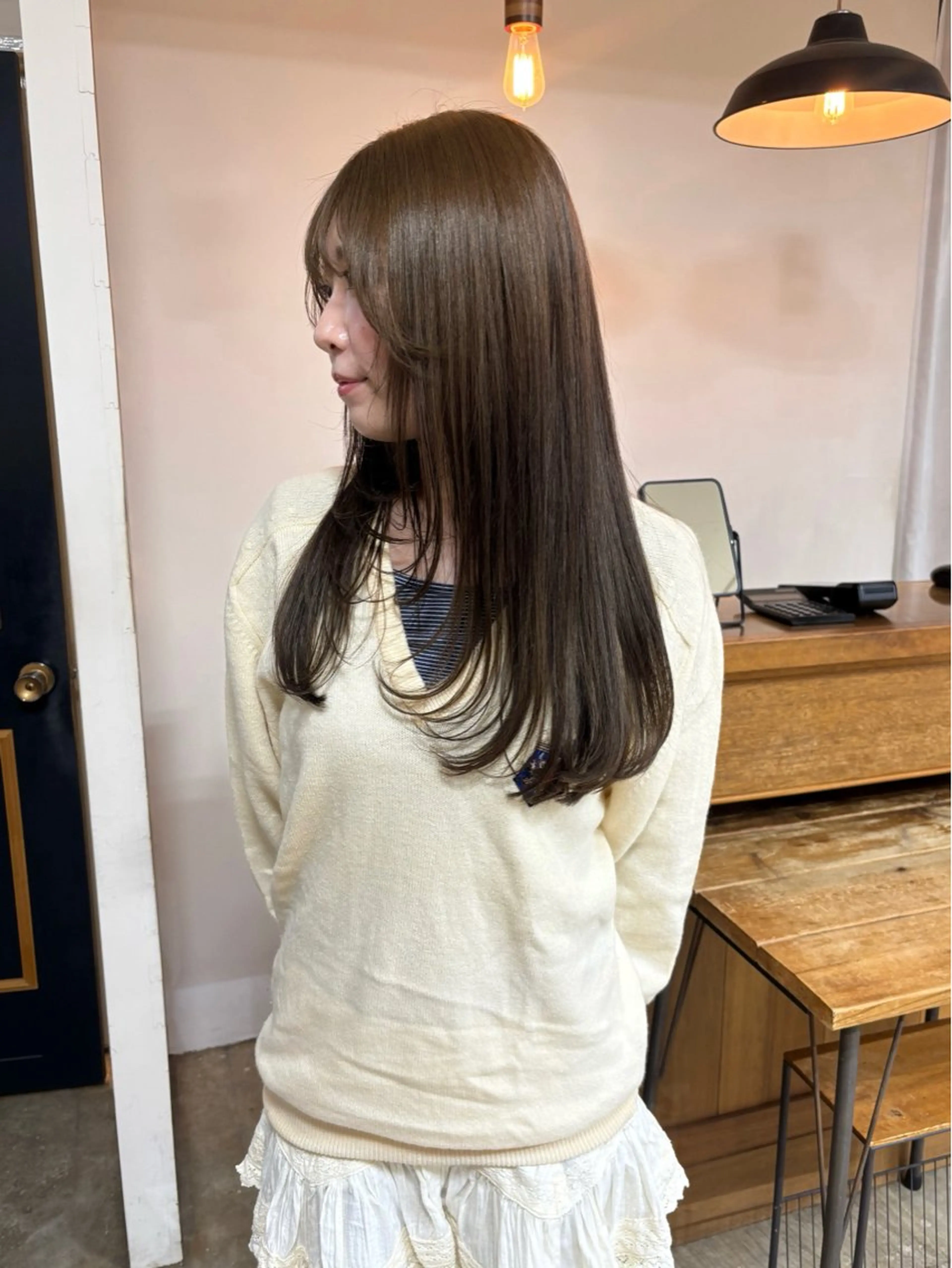 ロング カラー ヘアカラー トリートメント ボブ&顔まわりレ イヤー♡TOMOE♡のヘアスタイル