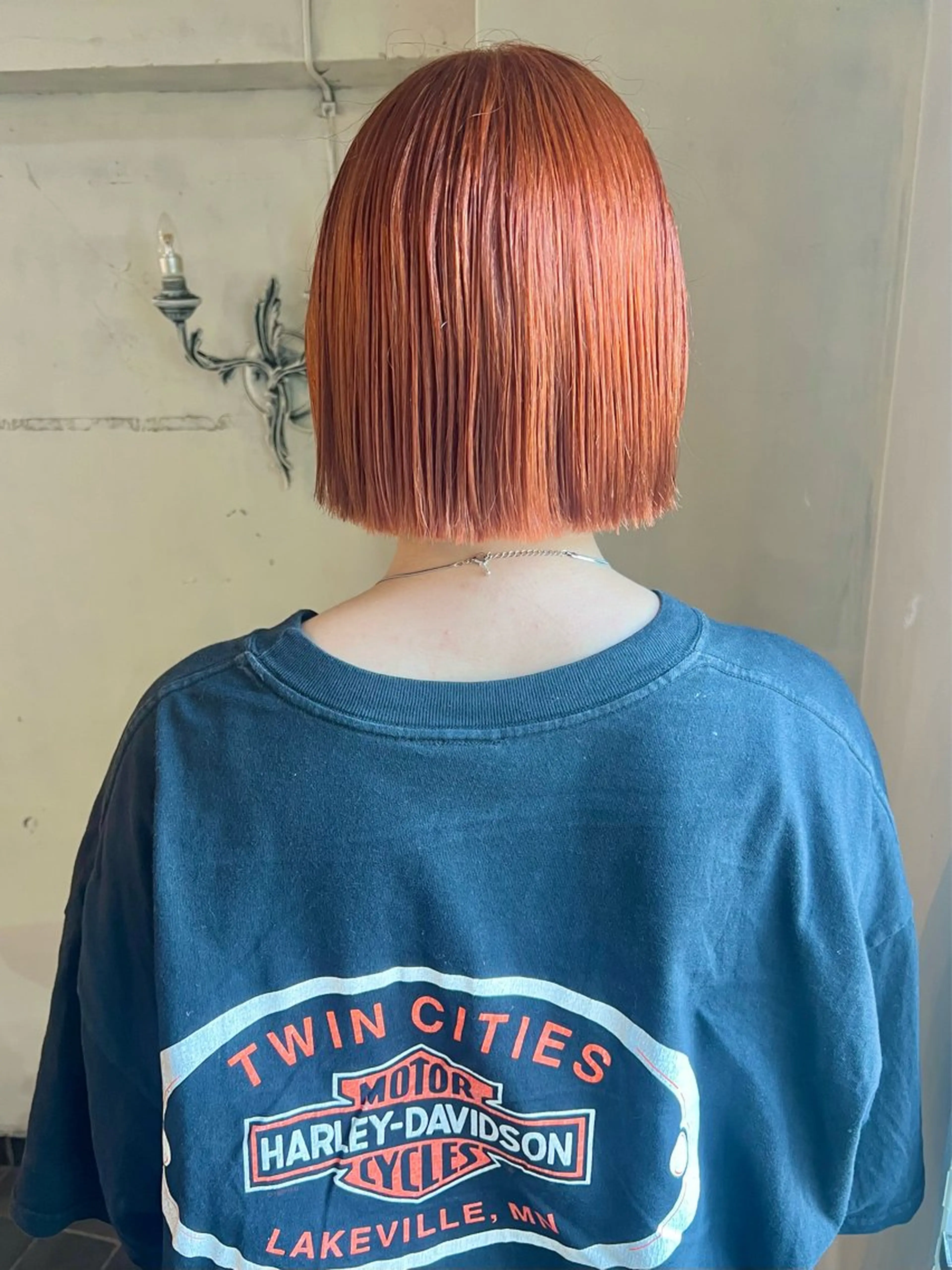 ミディアム カラー オレンジ ヘアカラー トリートメント 暖色カラー/ブリーチ /かしむらゆうかのヘアスタイル