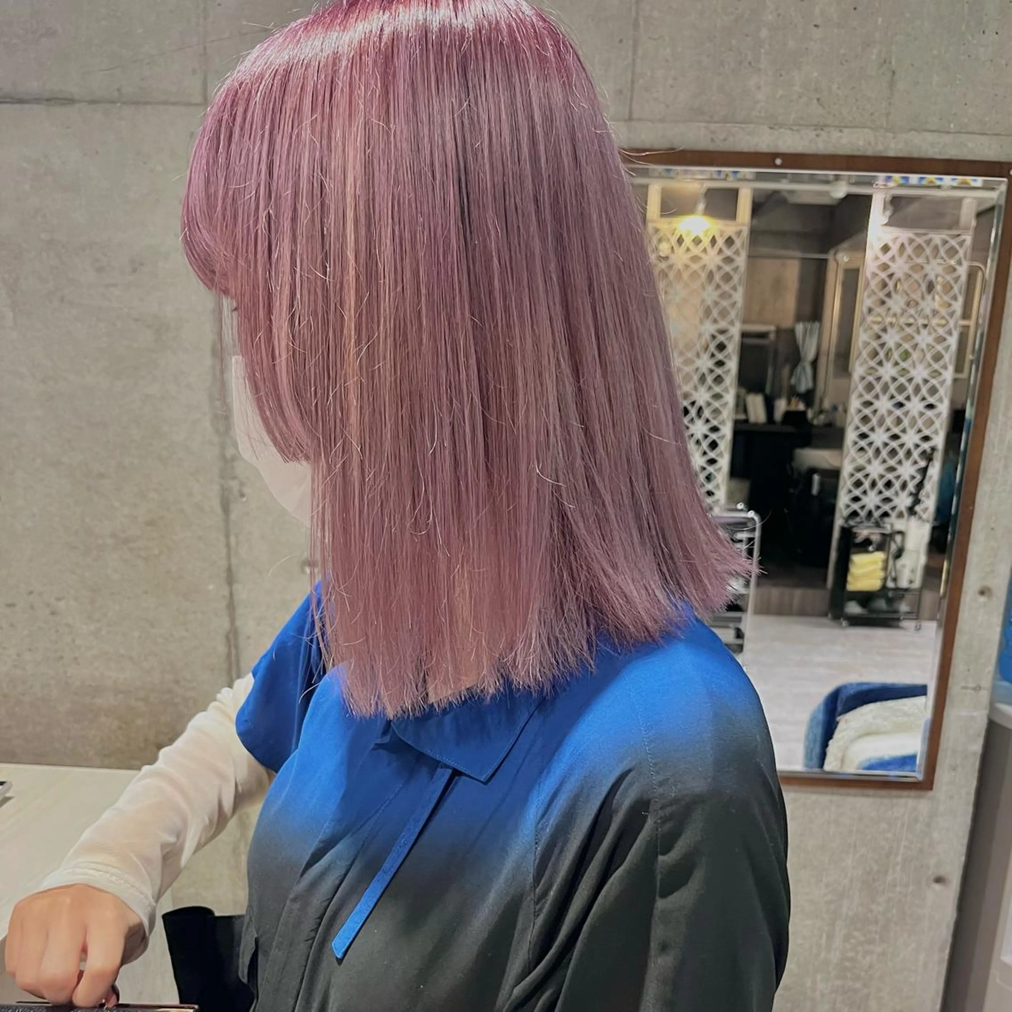 ミディアム カラー 堺 鳳 ママ美容師 yukariのヘアスタイル