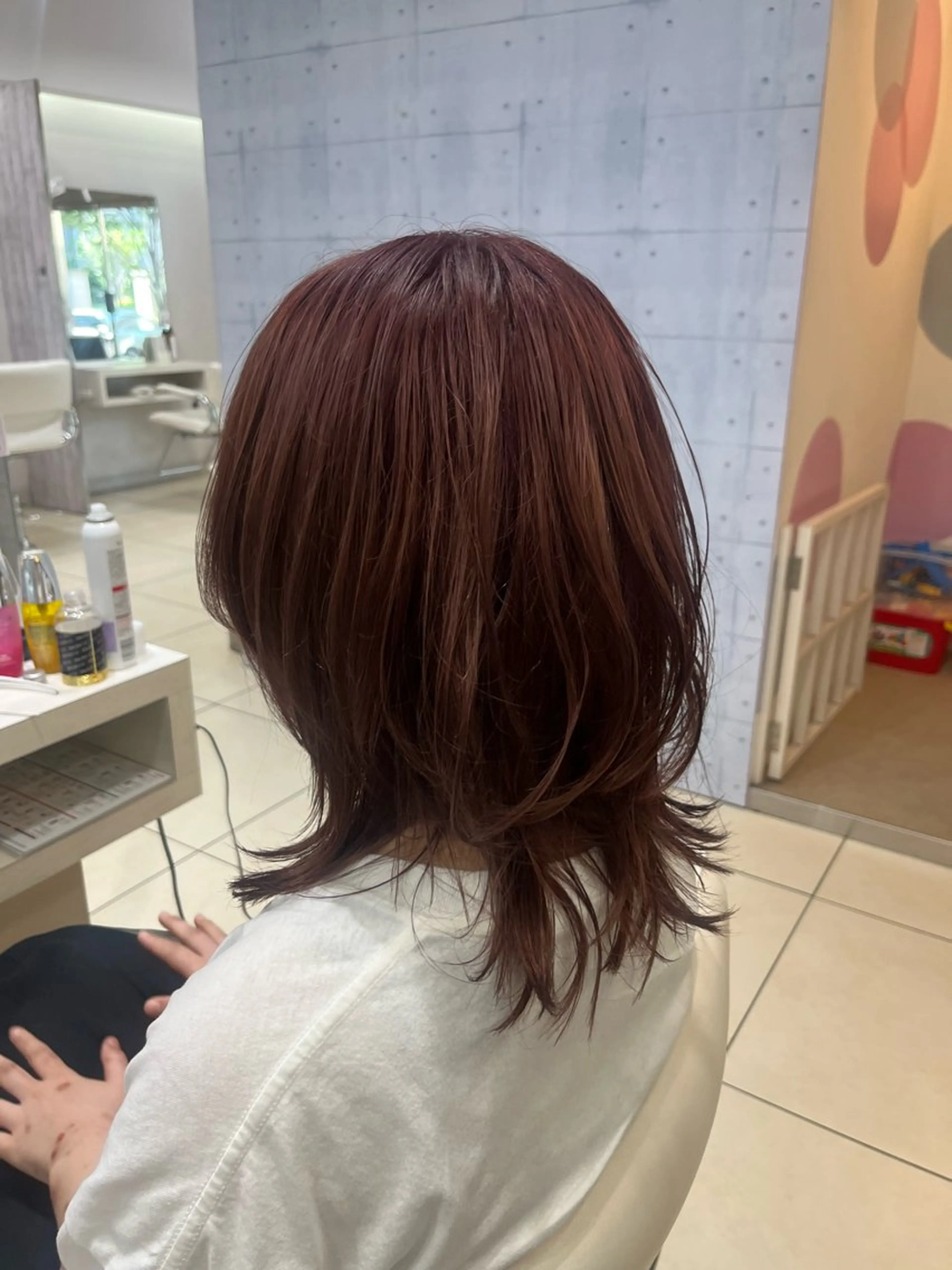 ミディアム カラー ダブルカラー ピンクカラー カット ヘアカラー 🤎ベージュカラー/ 髪質改善/山岸🤎のヘアスタイル