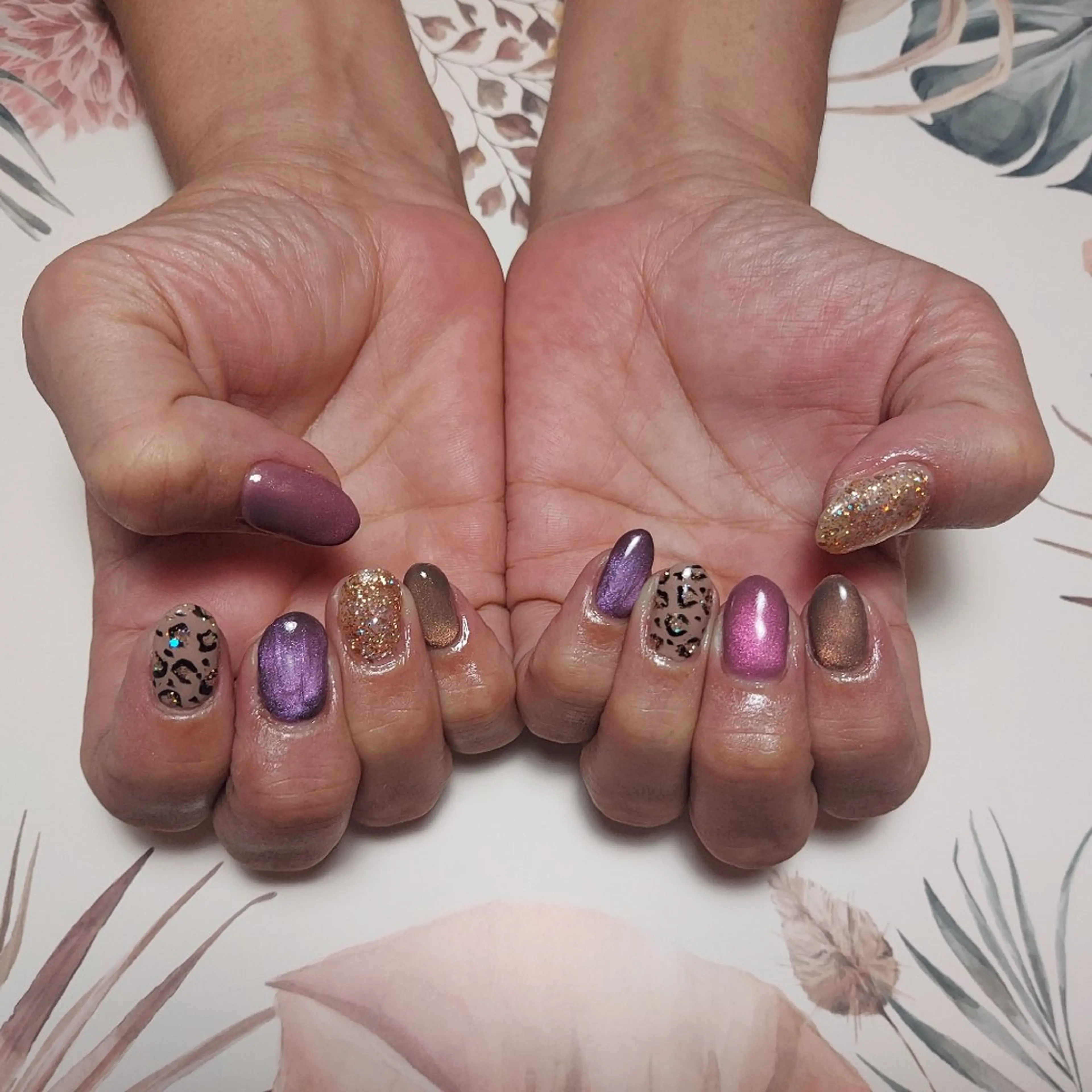 ネイル アニマル柄 とりごえ さおりのネイルデザイン