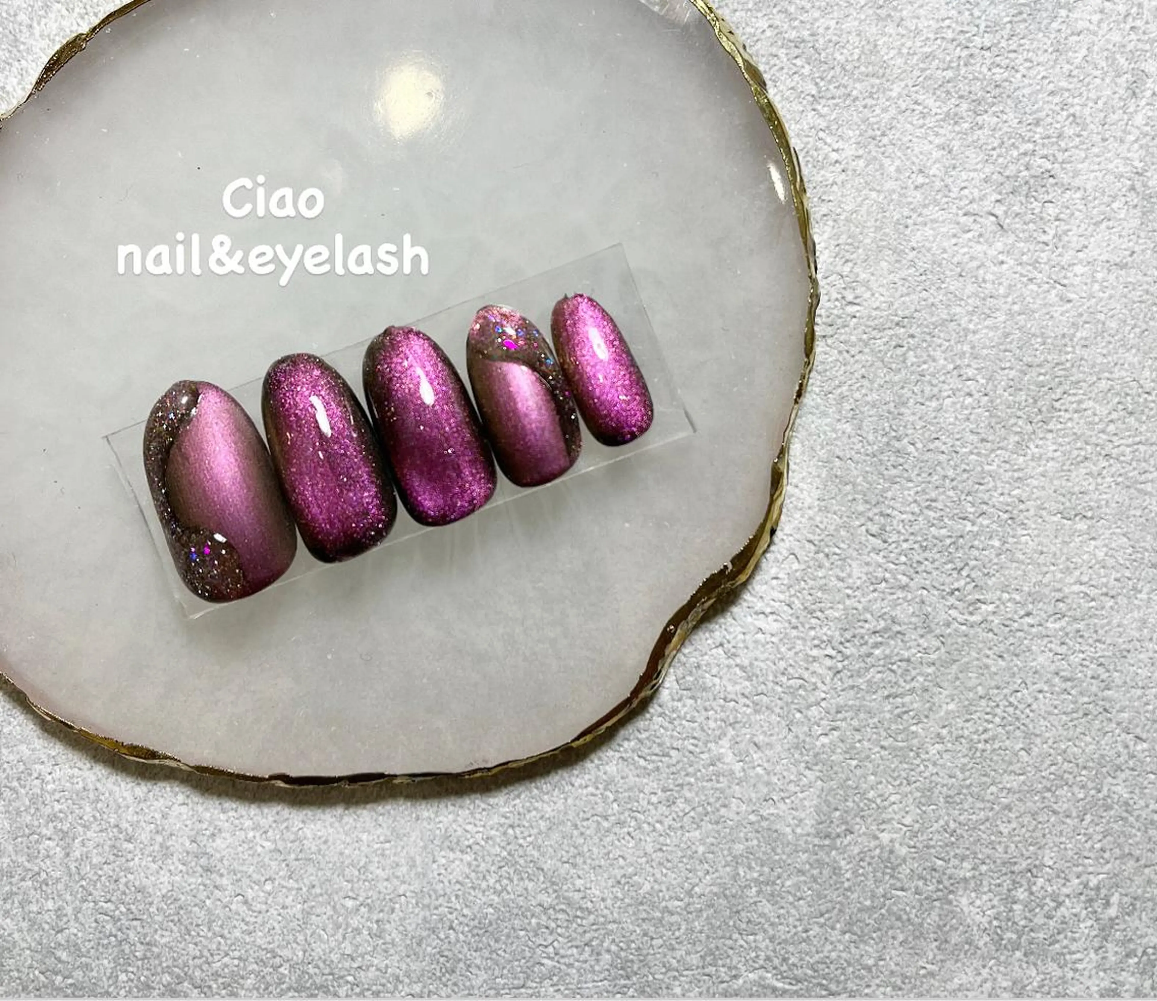 ネイル アートネイル ジェルネイル マグネットネイル ニュアンスネイル シンプルネイル #Amin nail salonのネイルデザイン