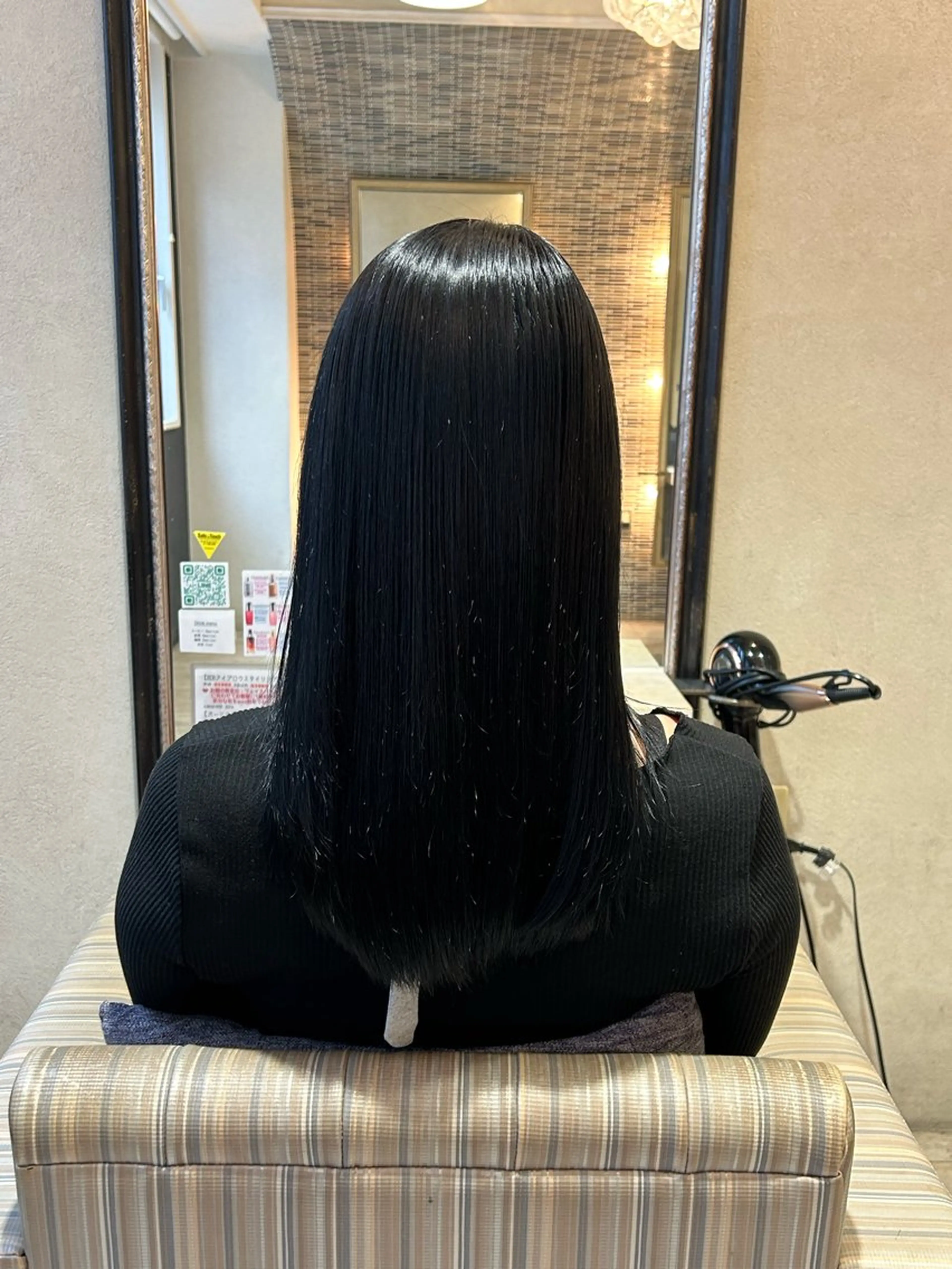 セミロング カラー 黒髪 ブルーカラー ブルーブラック 透明感カラー 🫧ミネ タイガ🐯のヘアスタイル