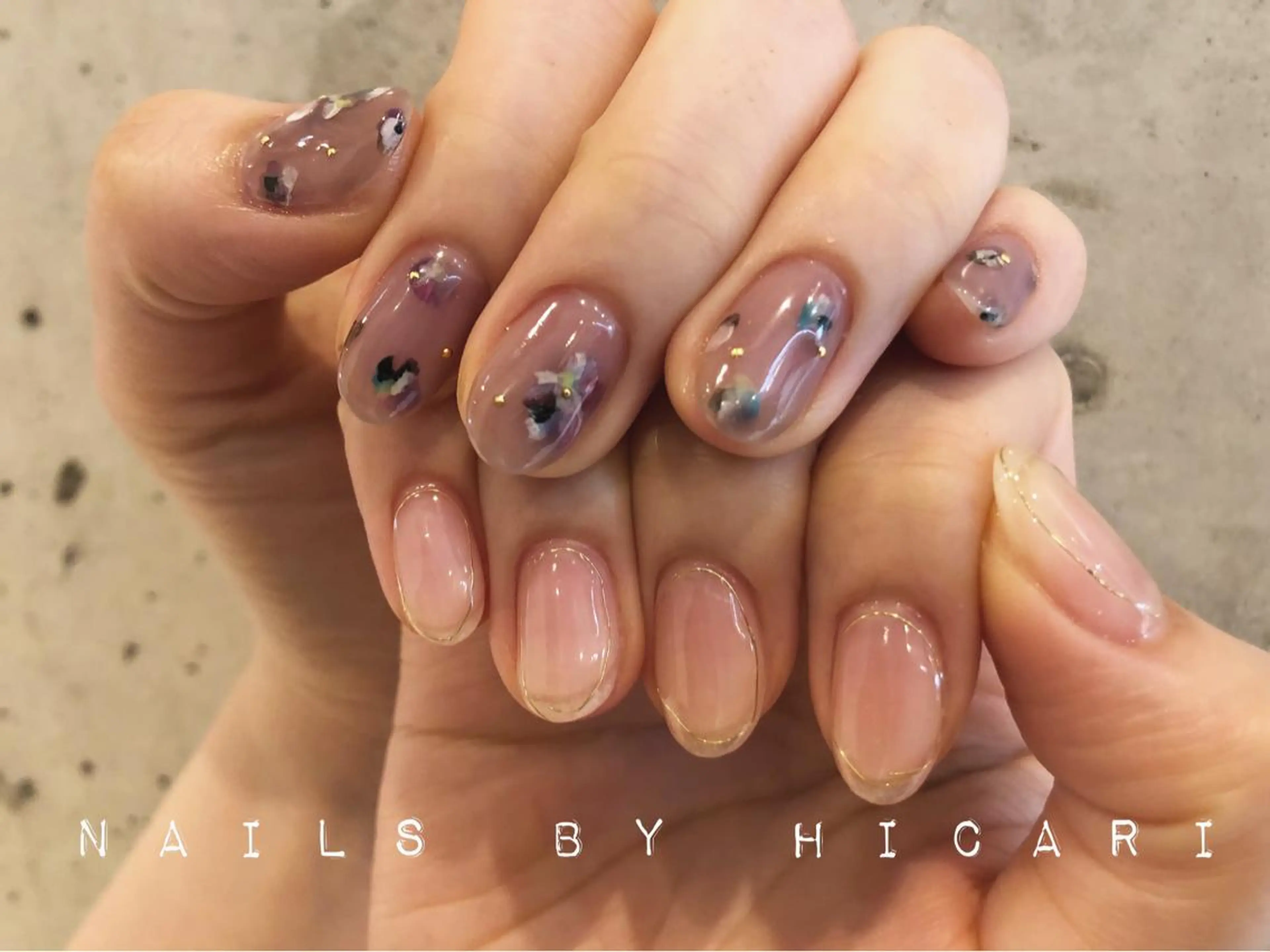 ショート カラー ネイル マツエク・マツパ illum hicariのネイルデザイン