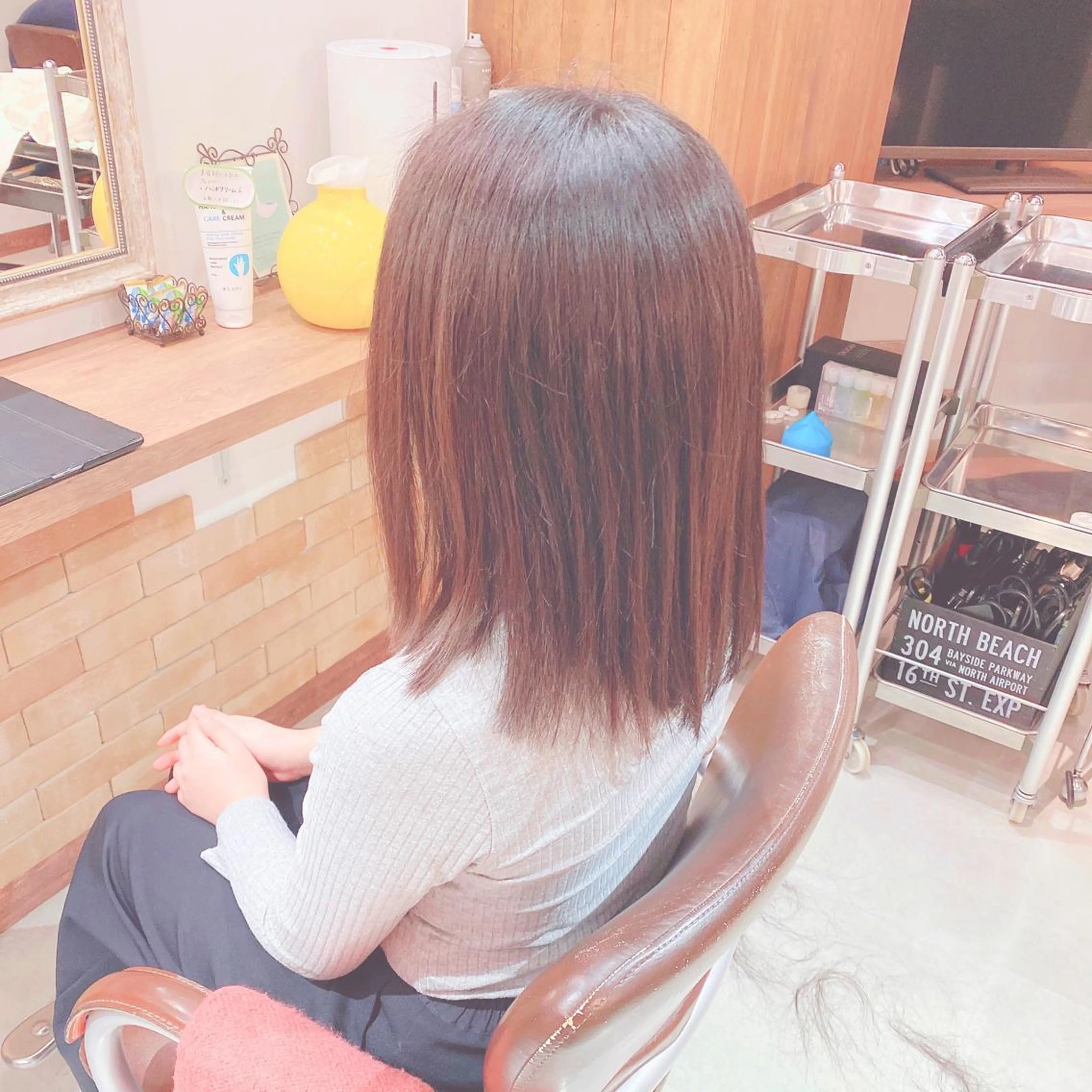 セミロング ボブ 髪質改善特化 安東駿介のヘアスタイル