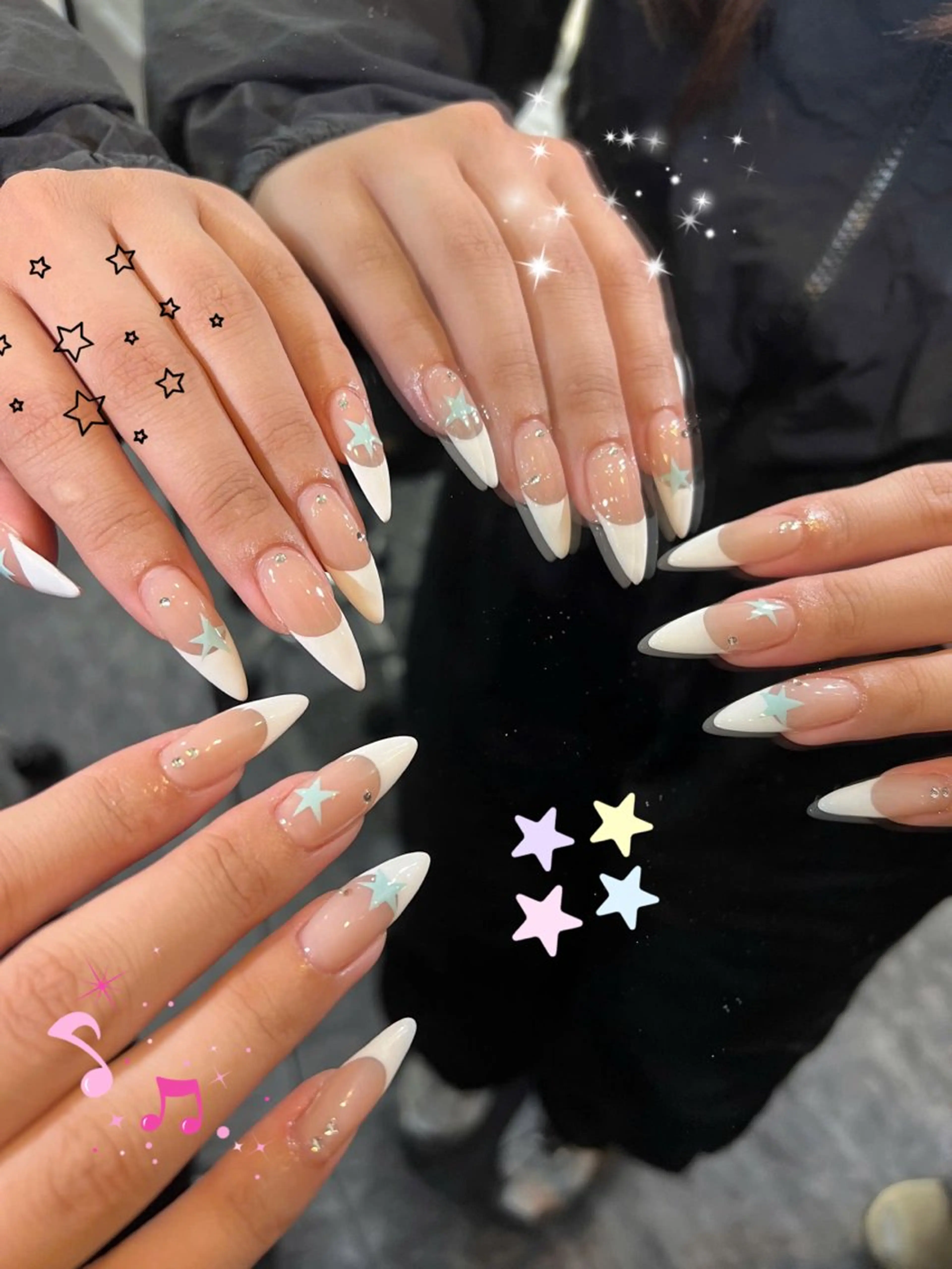 ネイル 長さ出し フレンチネイル グラデーション 卒業式 マグネットネイル Sora nail 長さ出し専門店のネイルデザイン