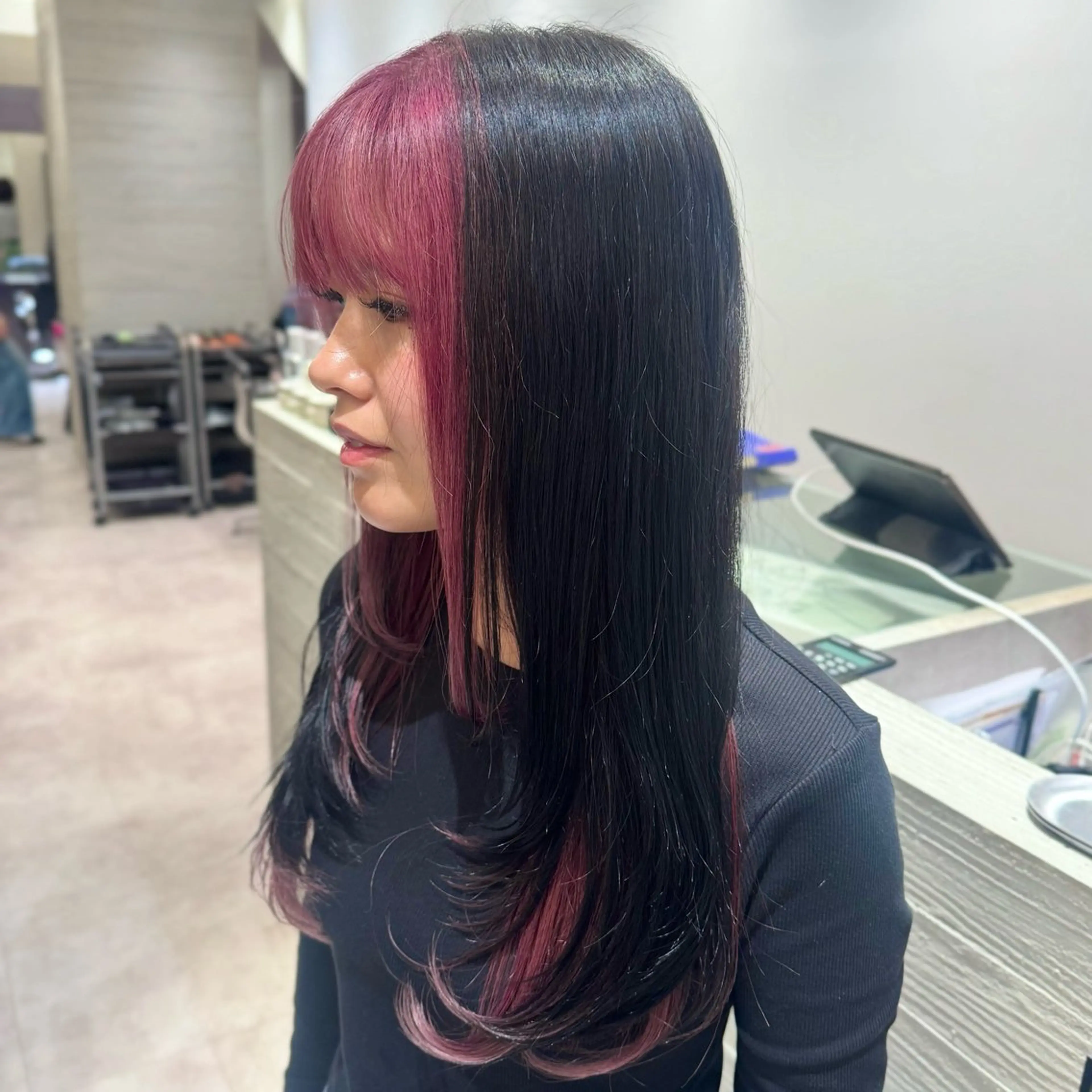 ロング カラー ピンクカラー NATSUNO ✮のヘアスタイル