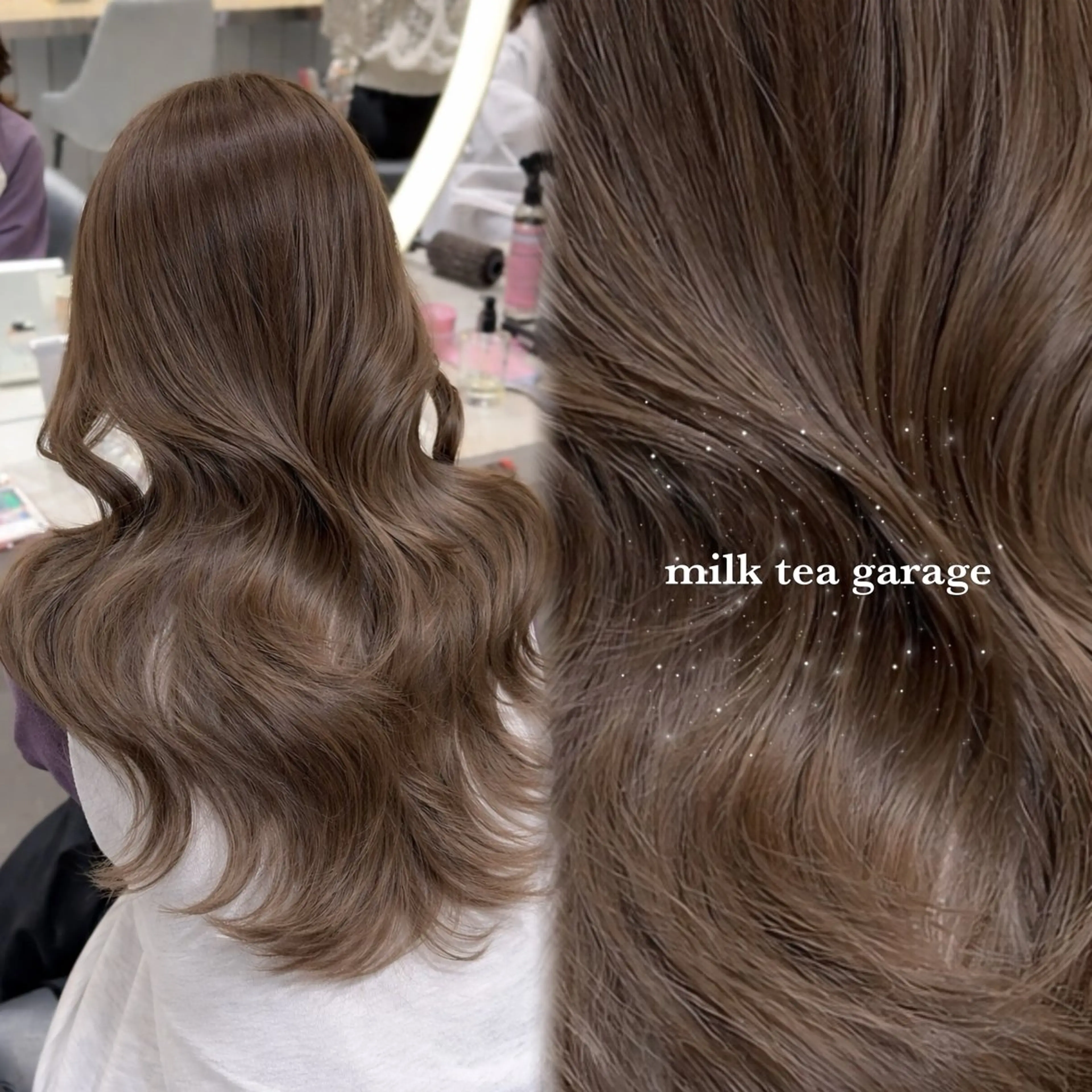 ロング カラー ハイトーンカラー ヘアカラー ♡Aira♡lond /グレージュ/縮毛のヘアスタイル