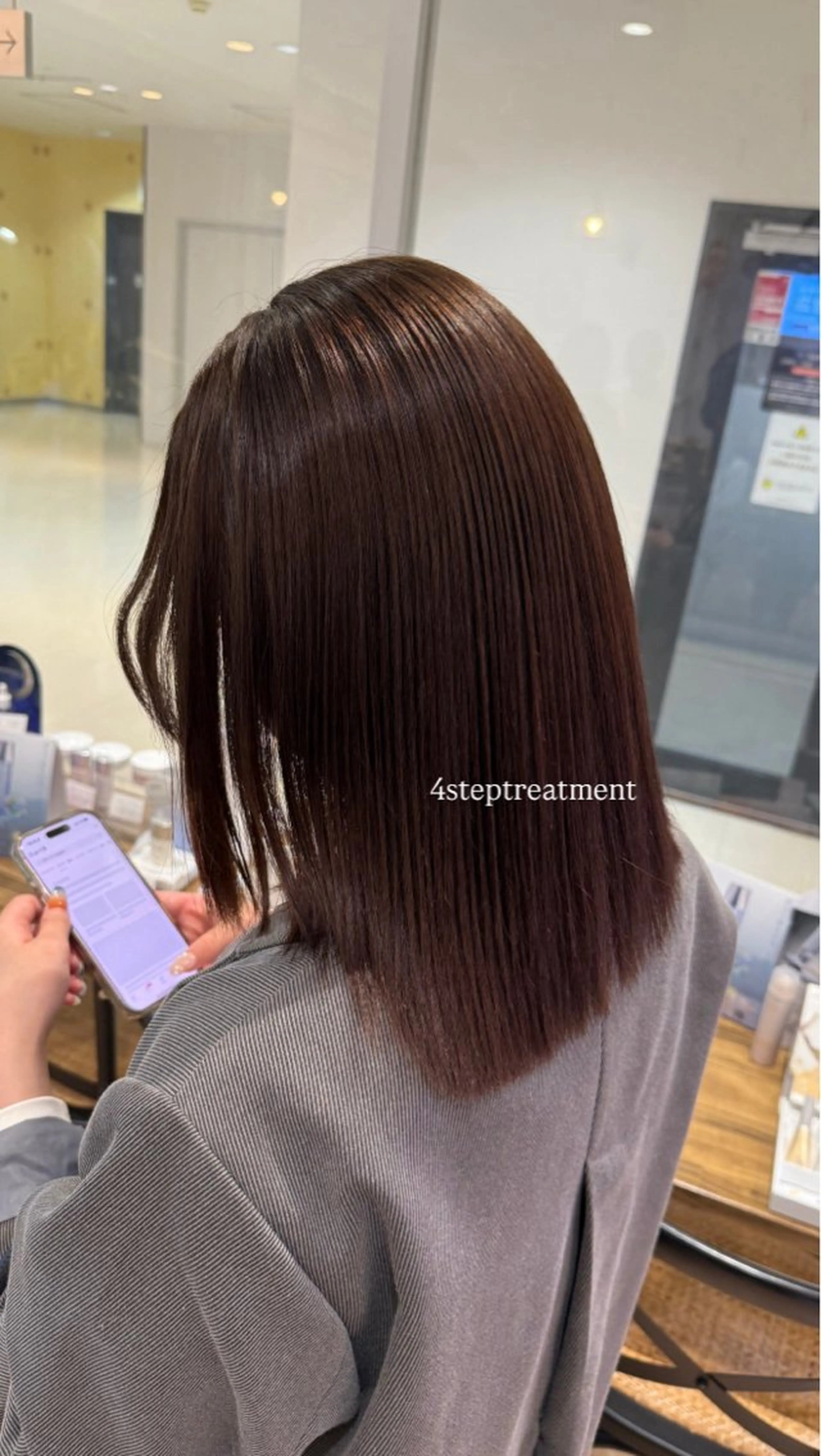 セミロング カラー トリートメント 💎寒色特化💎 透明感カラーみきのヘアスタイル