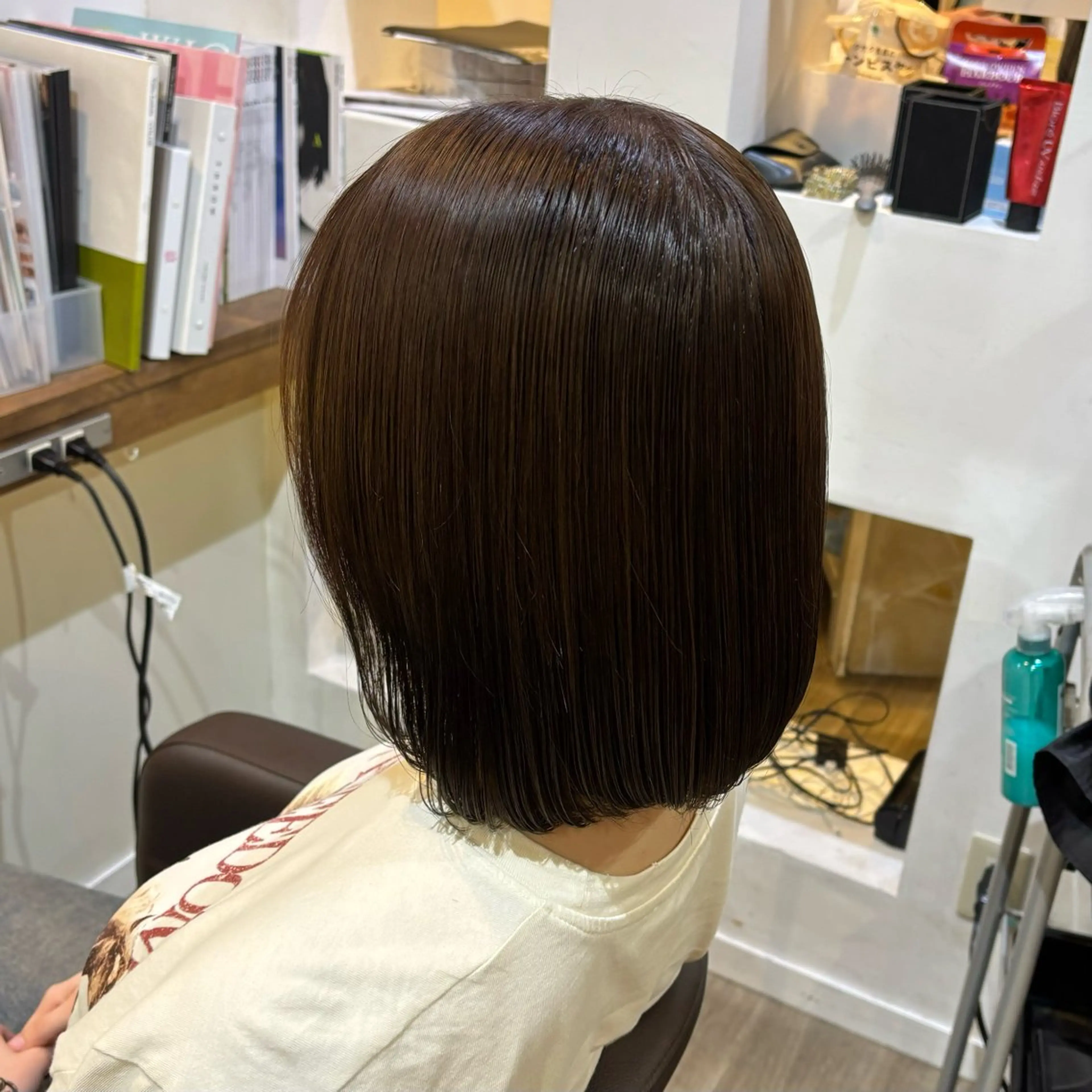 ミディアム ヘアカラー トリートメント 🎀ハイトーン/ 艶カラー/夕月🎀のヘアスタイル