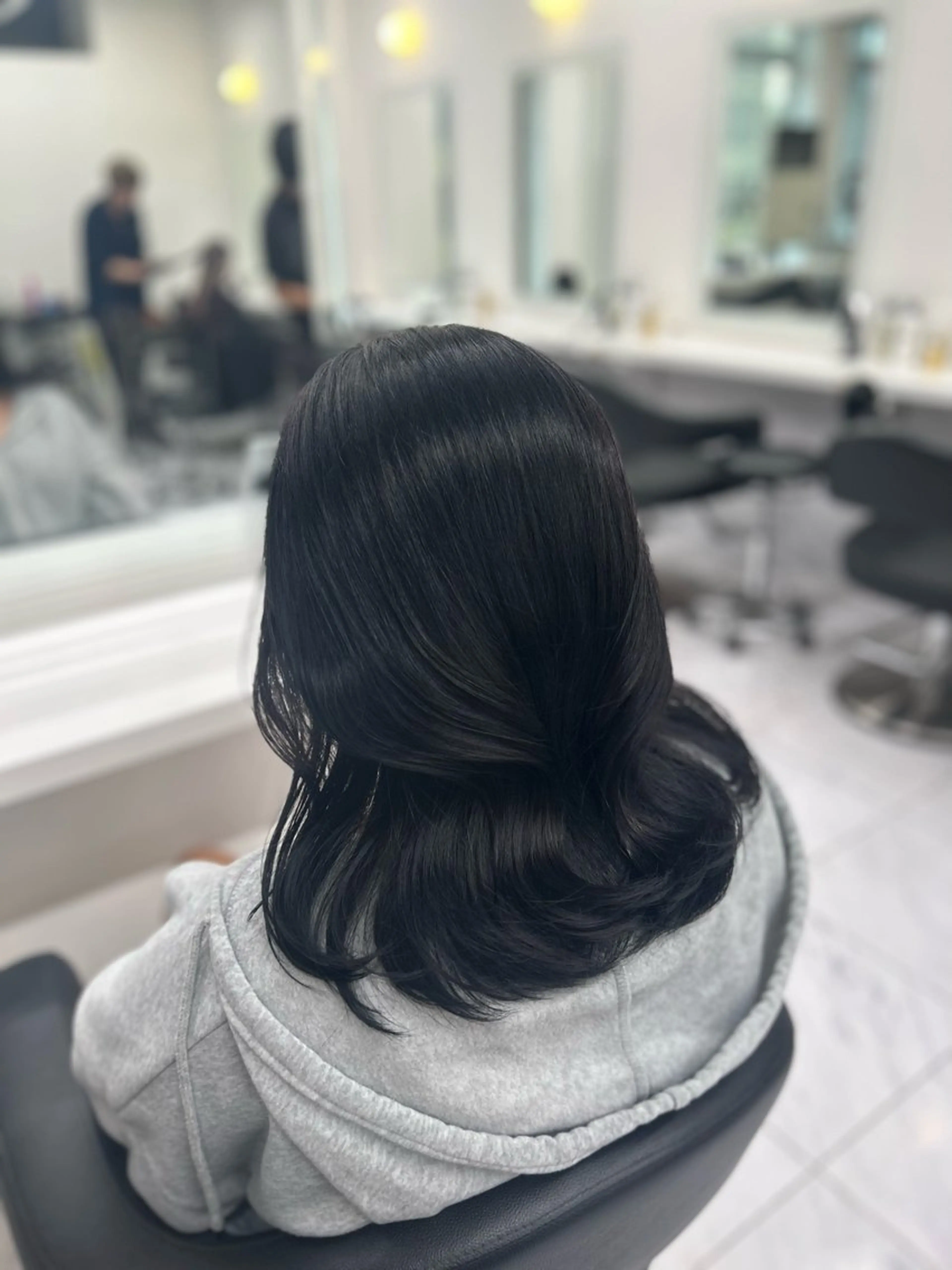 ミディアム カラー パーマ ヘアアレンジ メンズ キッズ ブリーチなしカラー/ ブラウン/レイヤーのヘアスタイル