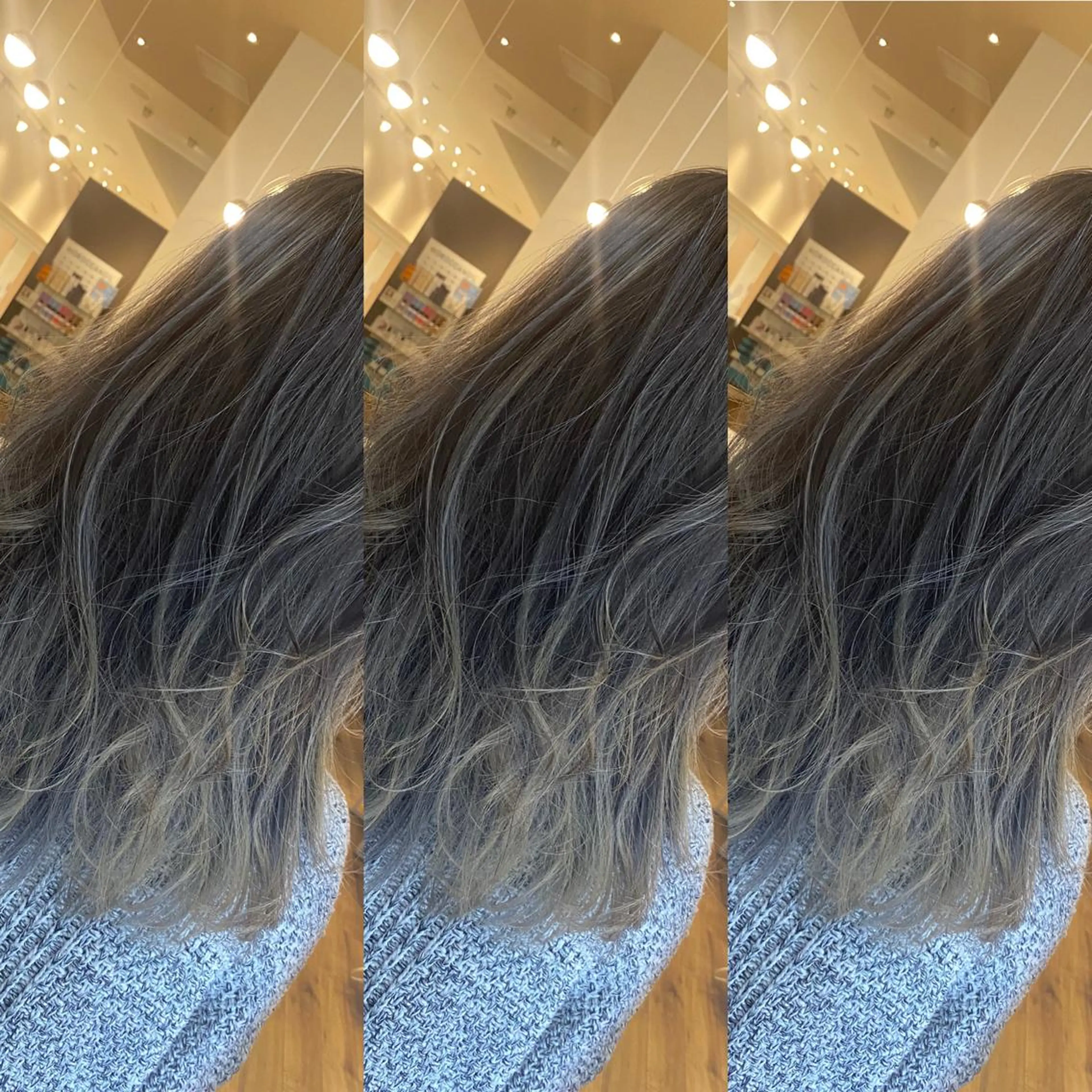 セミロング カラー ヘアアレンジ ハイトーンヘア/ 島崎　タクミのヘアスタイル