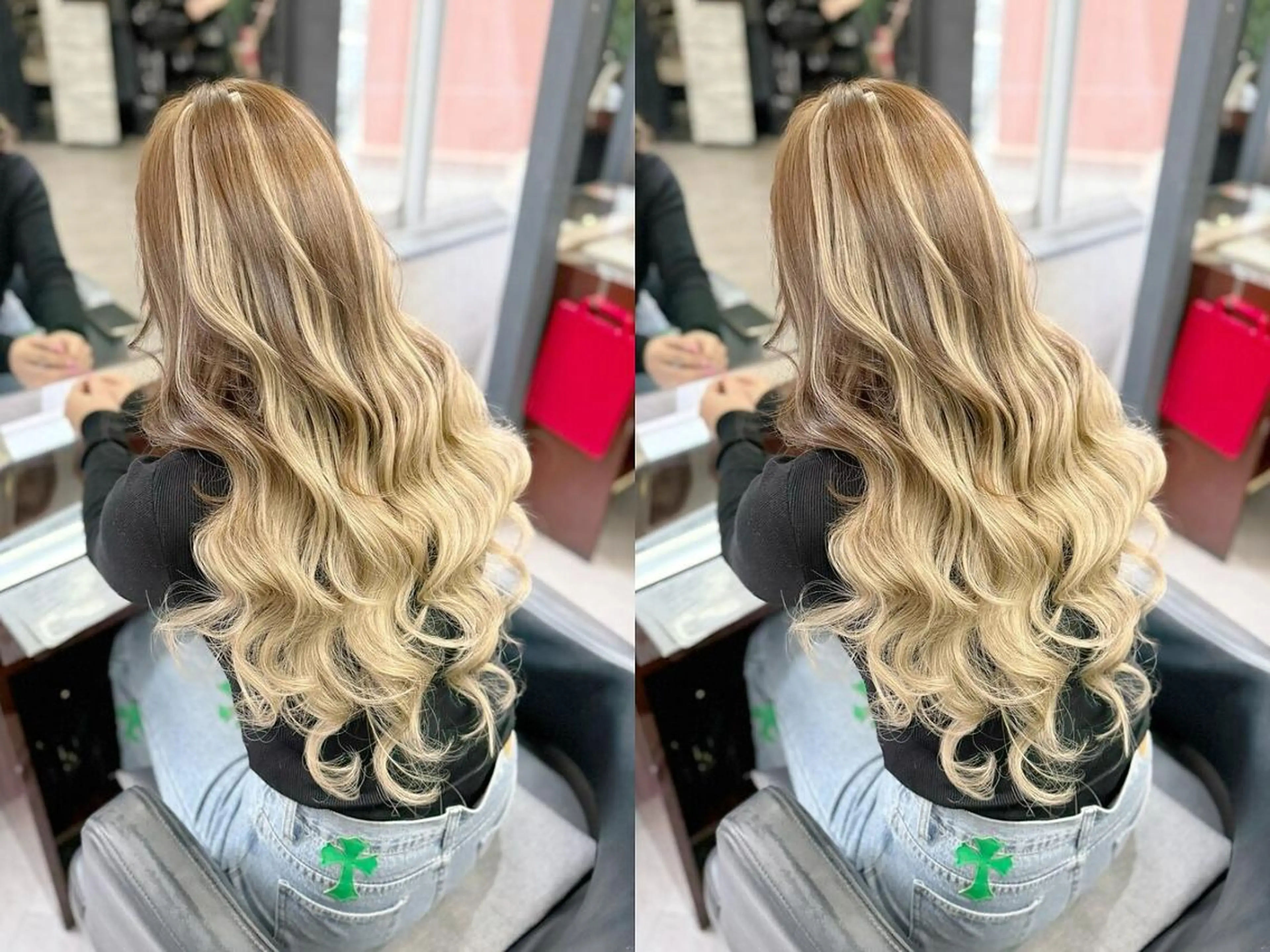 ロング カット ヘアカラー トリートメント 💎馴染むエクステ× 縮毛矯正TOMO💎のヘアスタイル