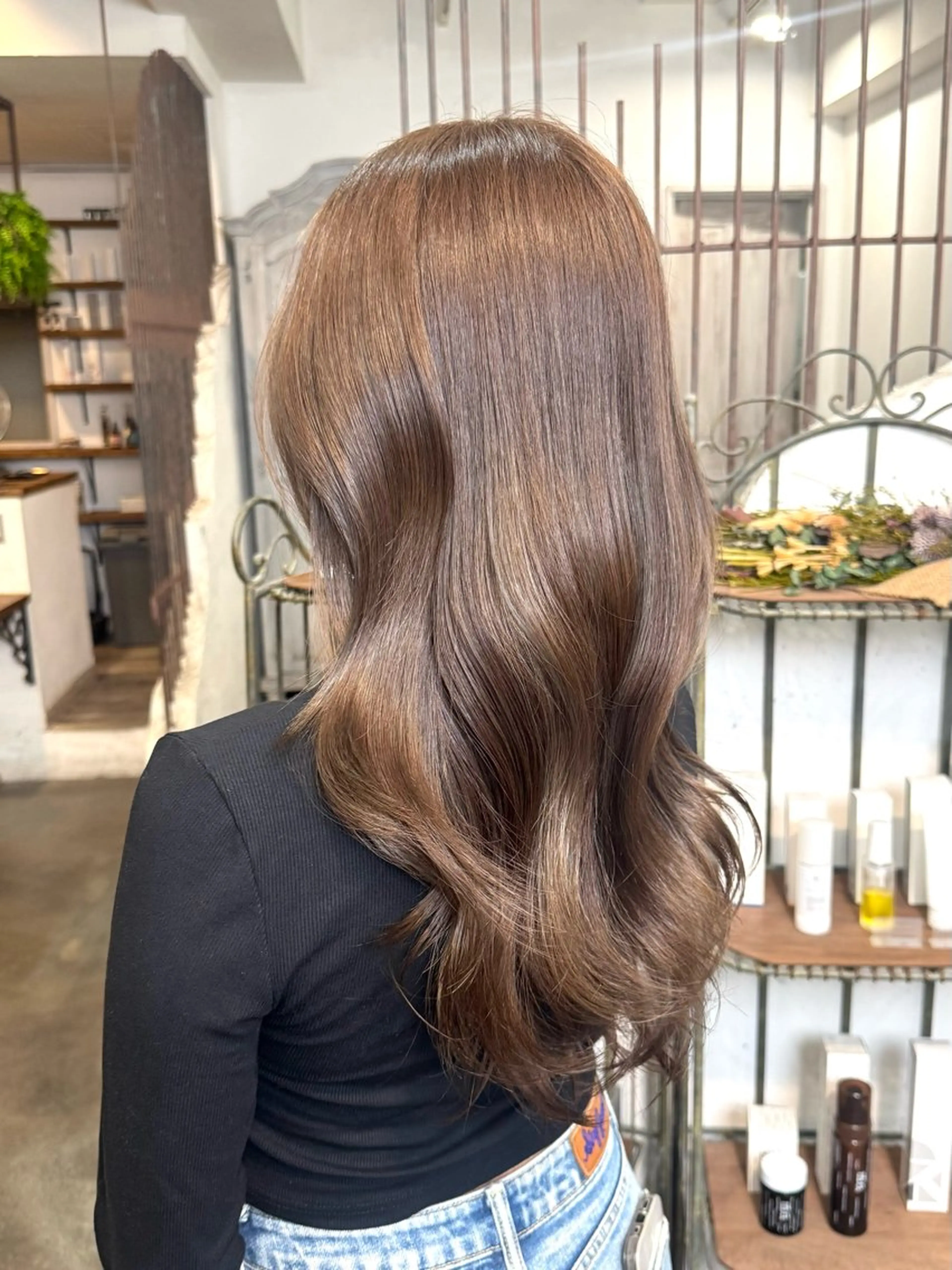 ロング カラー グレージュ ハイライトカラー ハイライト 縮毛矯正 カット ヘアカラー トリートメント 🔆髪質改善 透明感 カラー🔆佐々木貴仁のヘアスタイル