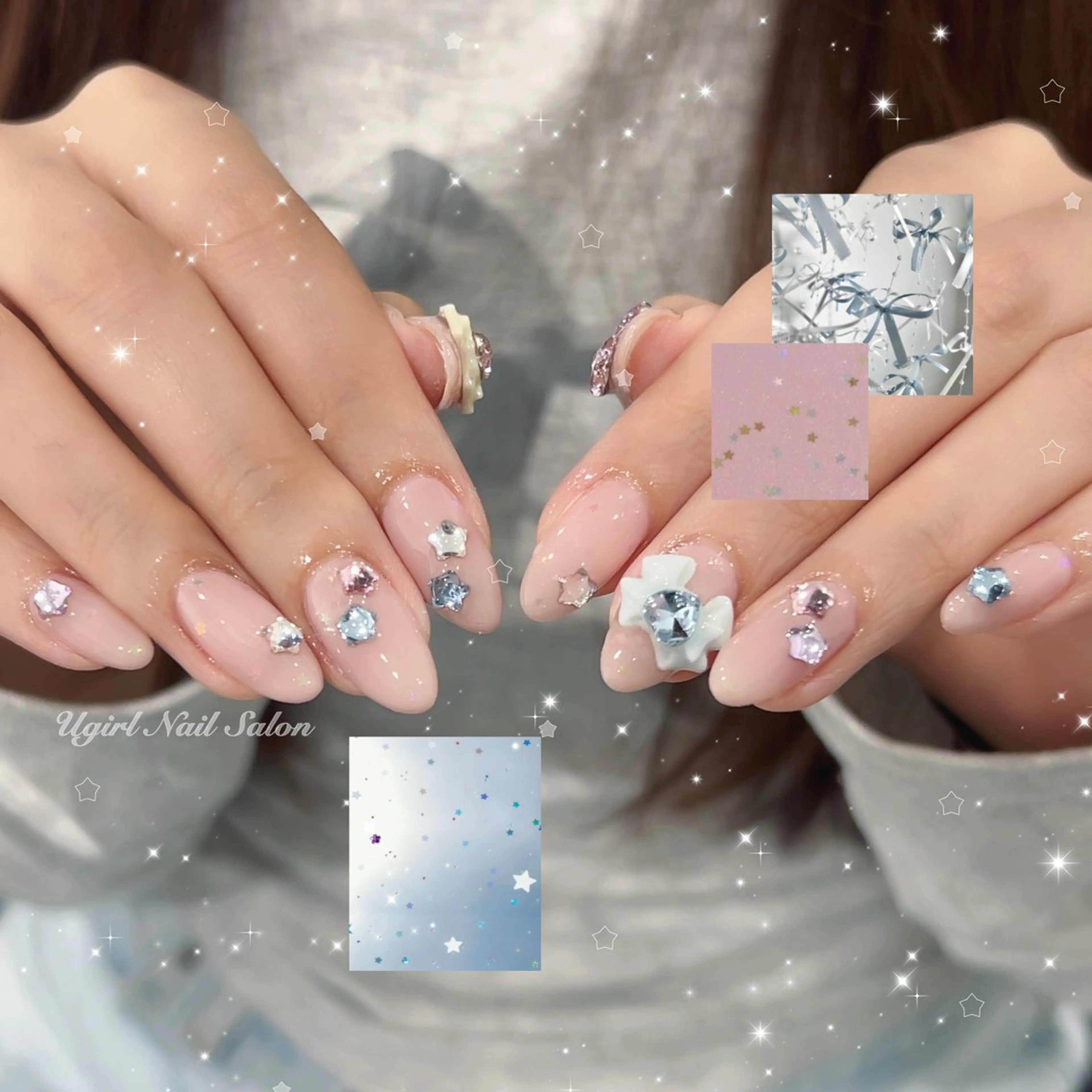 ネイル ハンドネイル 🪄mimi🎀 Midori🪽のネイルデザイン