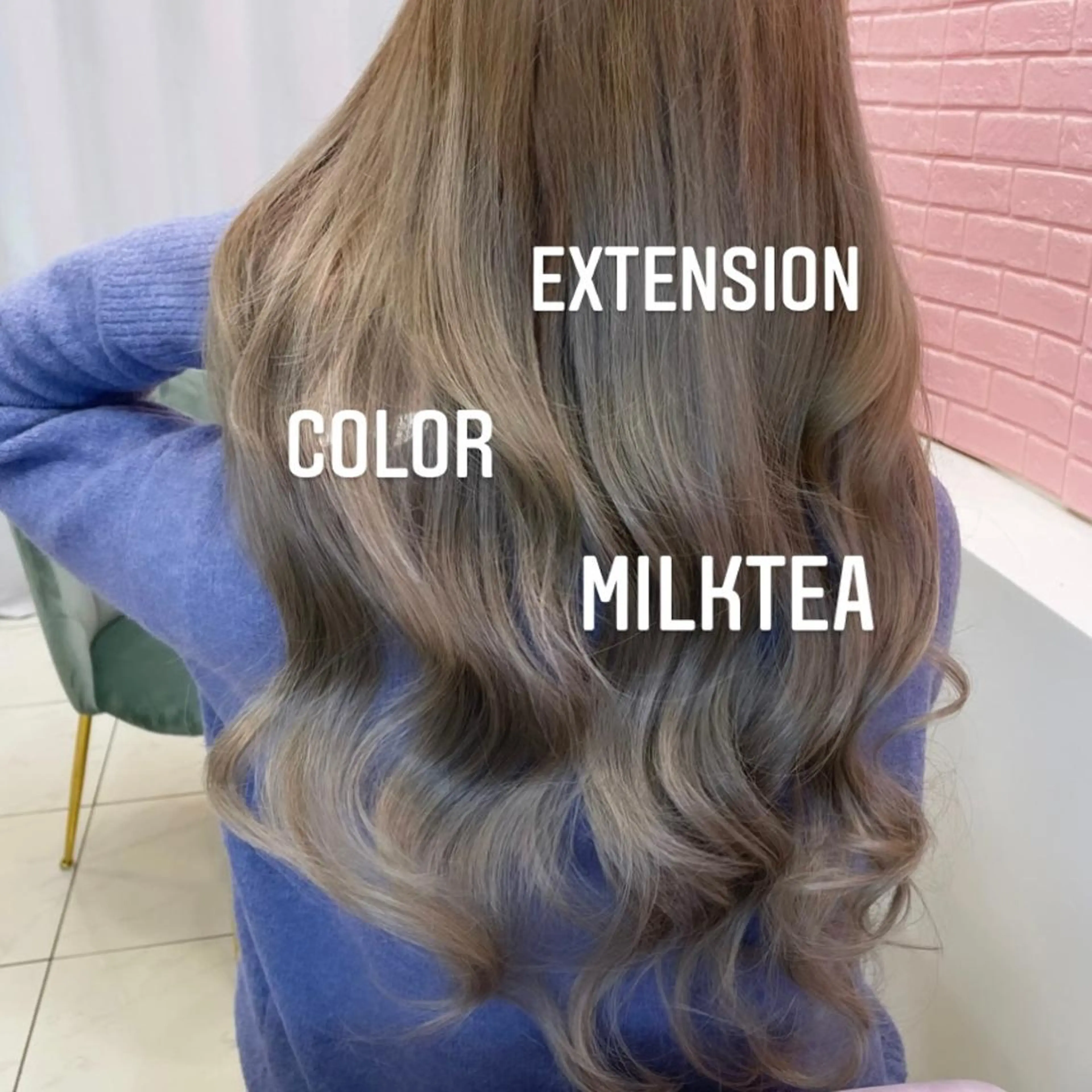 ロング カラー ヘアカラー エクステ エクステ🩵ブリーチ 韓国ヘア🩵KAEのヘアスタイル