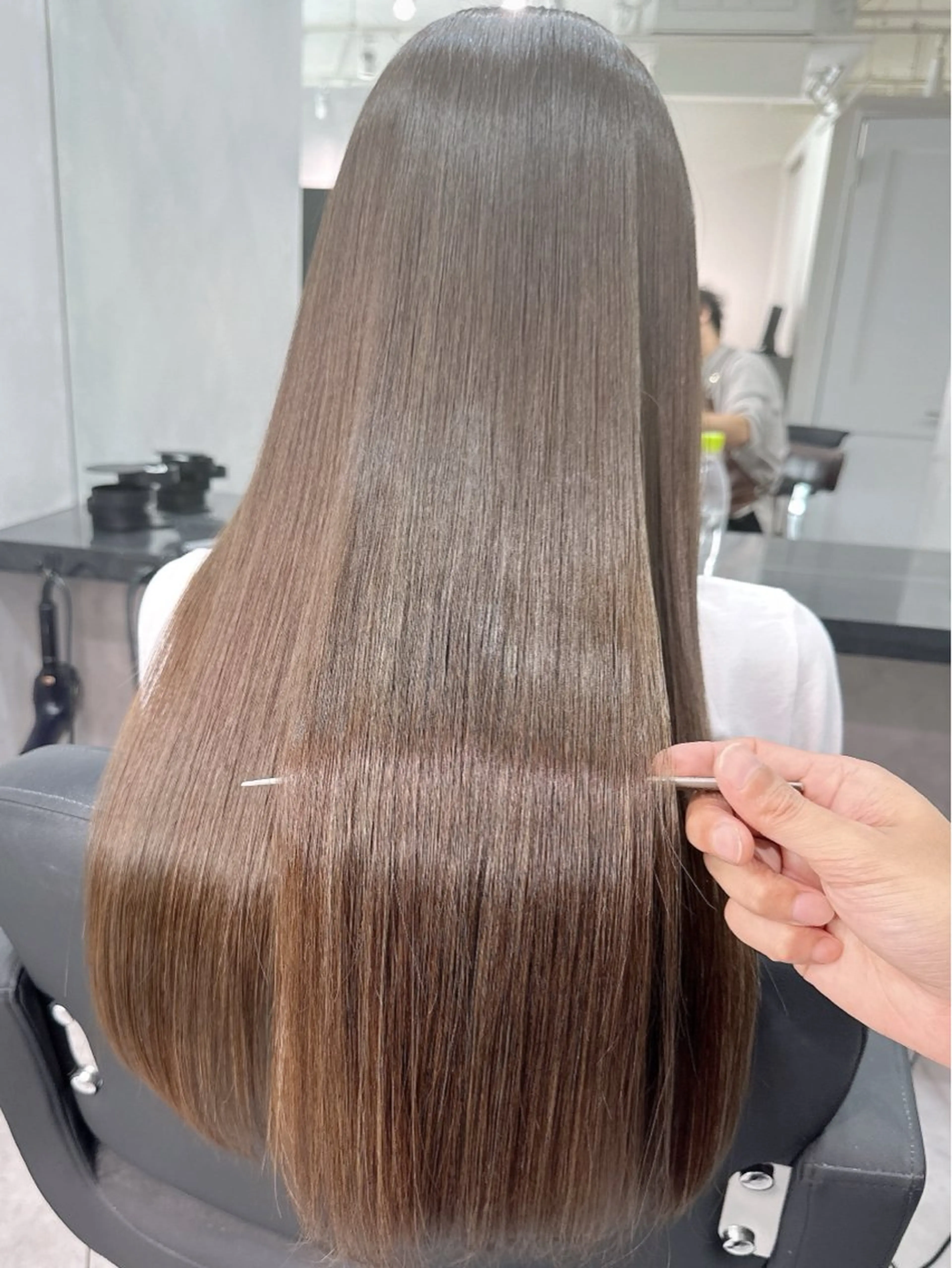 ロング 伸ばしかけ 髪質改善 ロング 縮毛矯正 トリートメント 縮毛矯正 トリートメント LUANA/千種 竹内康のヘアスタイル