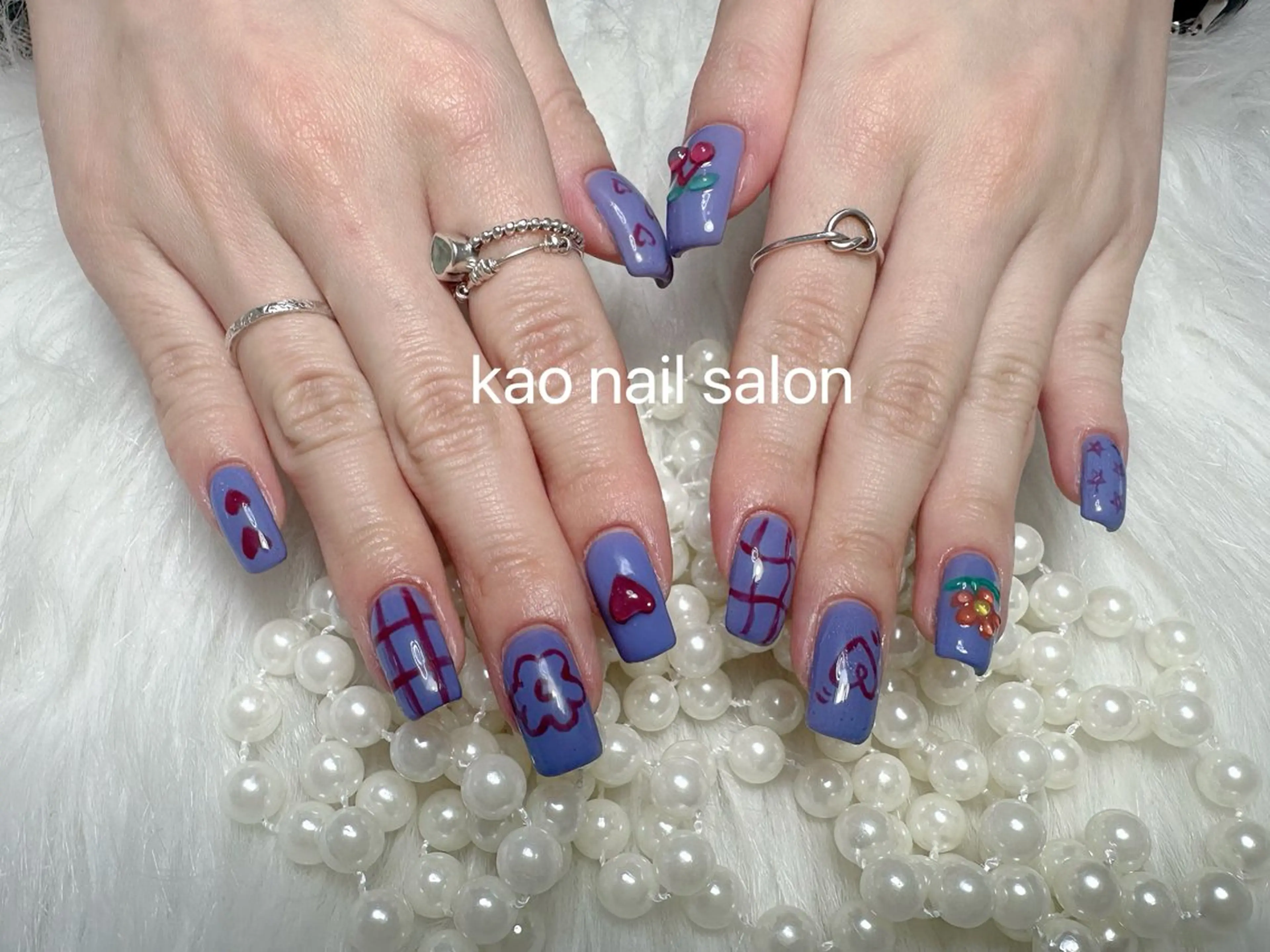 ネイル チークネイル 長さ出し フレンチネイル ジェルネイル ガラスフレンチ ハンドネイル kao nail マグネット/長さだしのネイルデザイン