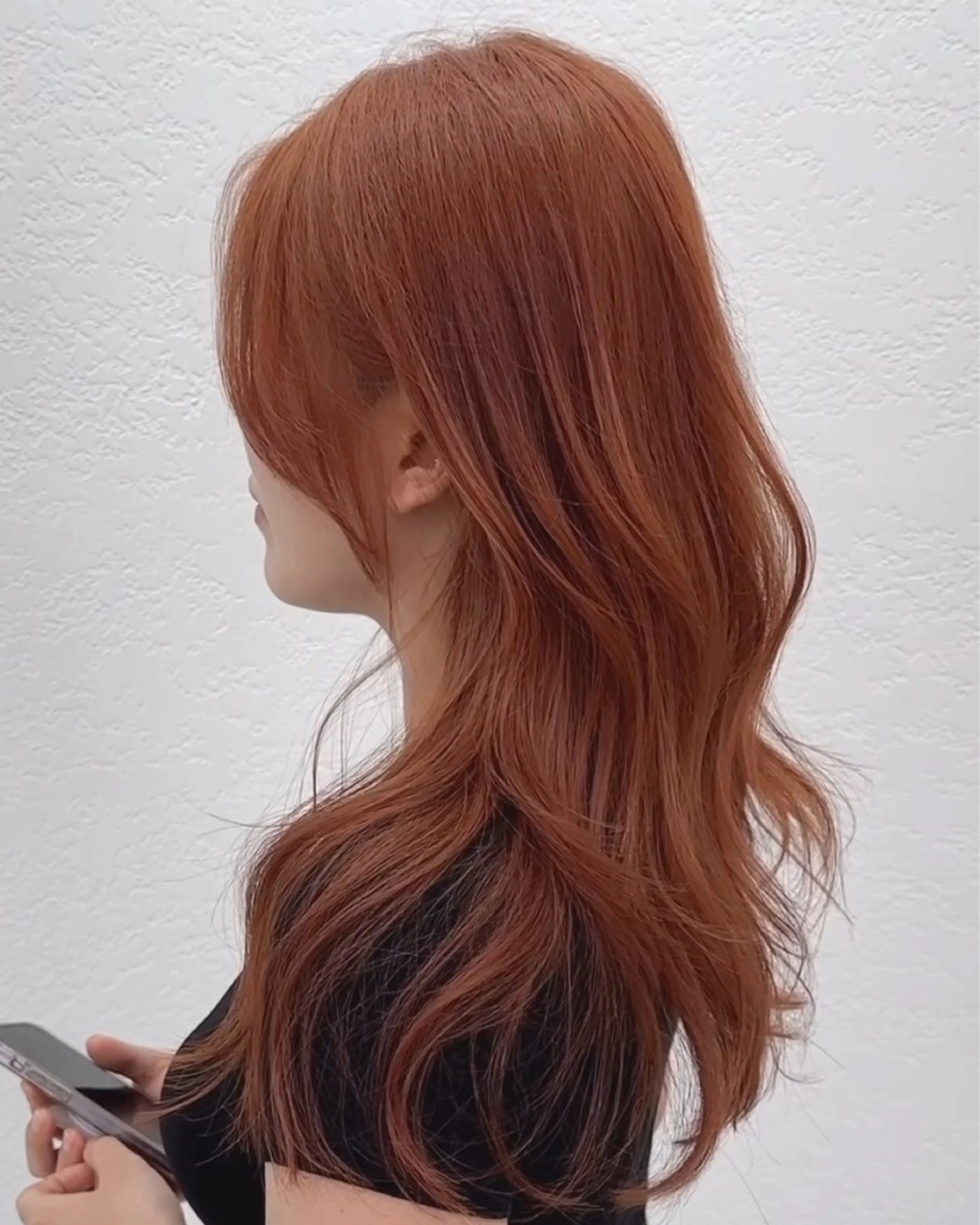 ミディアム カラー ヘアアレンジ ベージュカラー ブリーチ ブラウンカラー ハイトーンカラー オレンジ ヘアカラー トリートメント 🌟🍒ハイトーン 韓国ヘア/ユウミのヘアスタイル