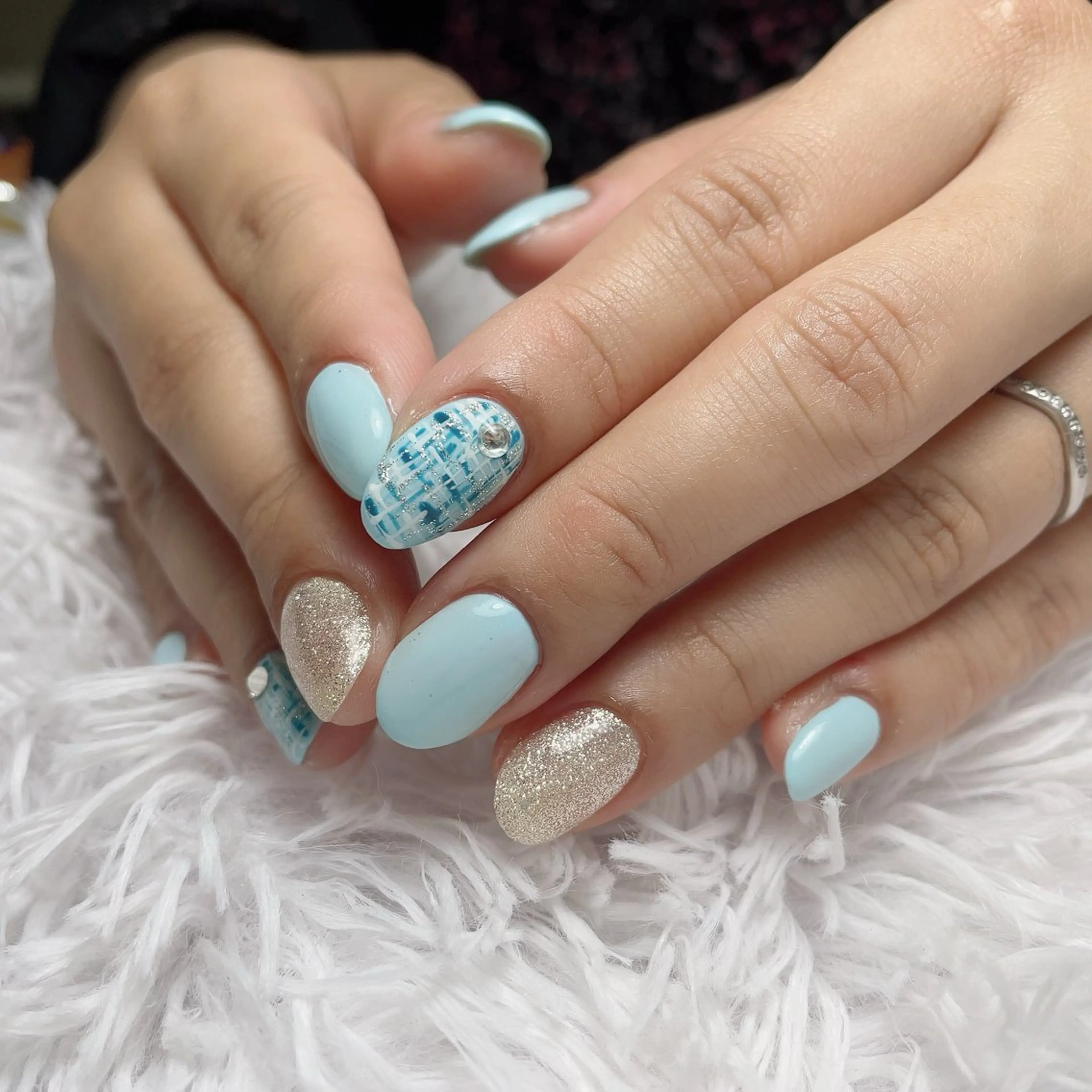 ネイル ツイードネイル f Nail所属・f  Nail 五日市駅北口のネイルデザイン