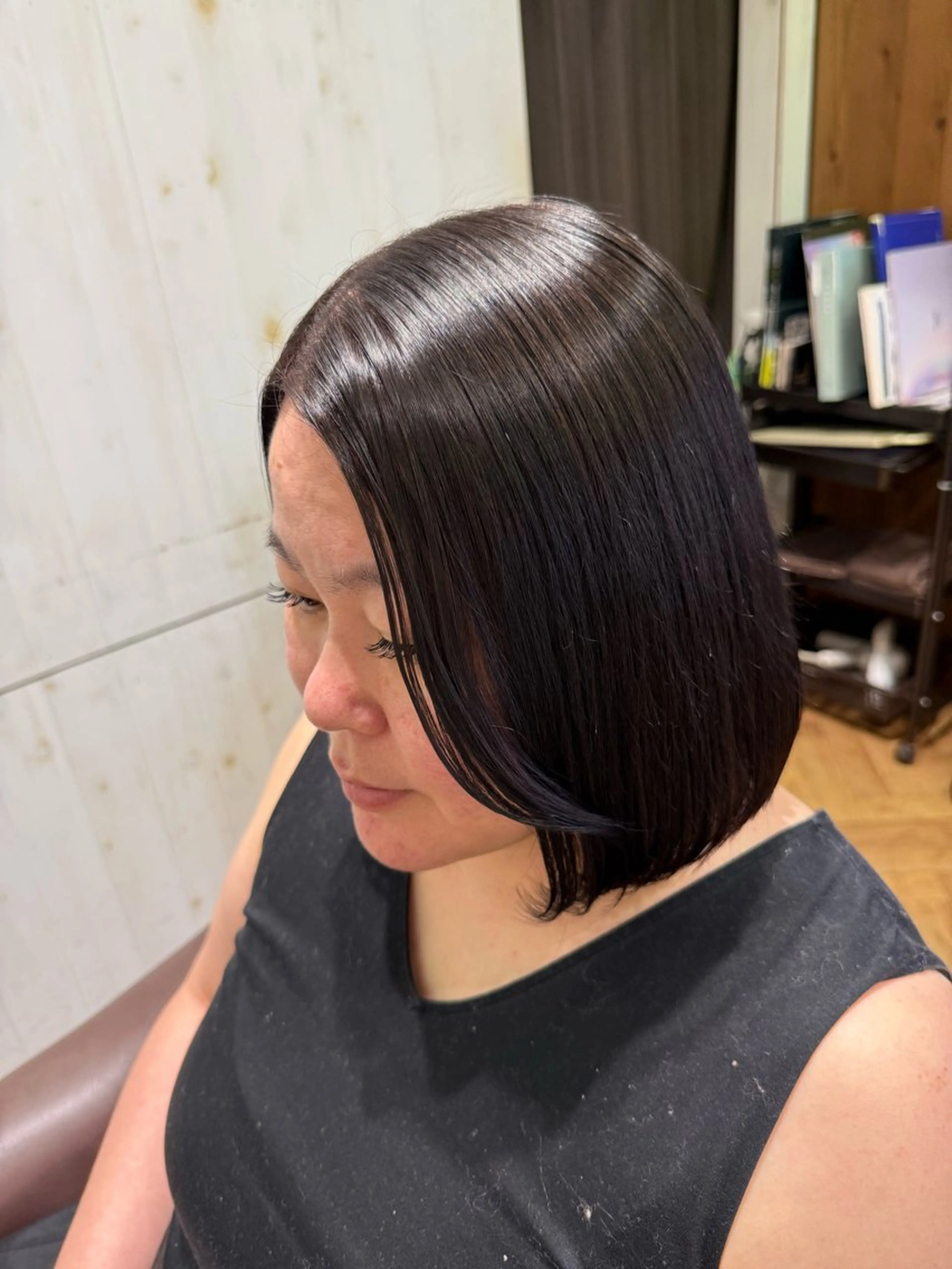 ミディアム パーマ 溝口 槙里也のヘアスタイル