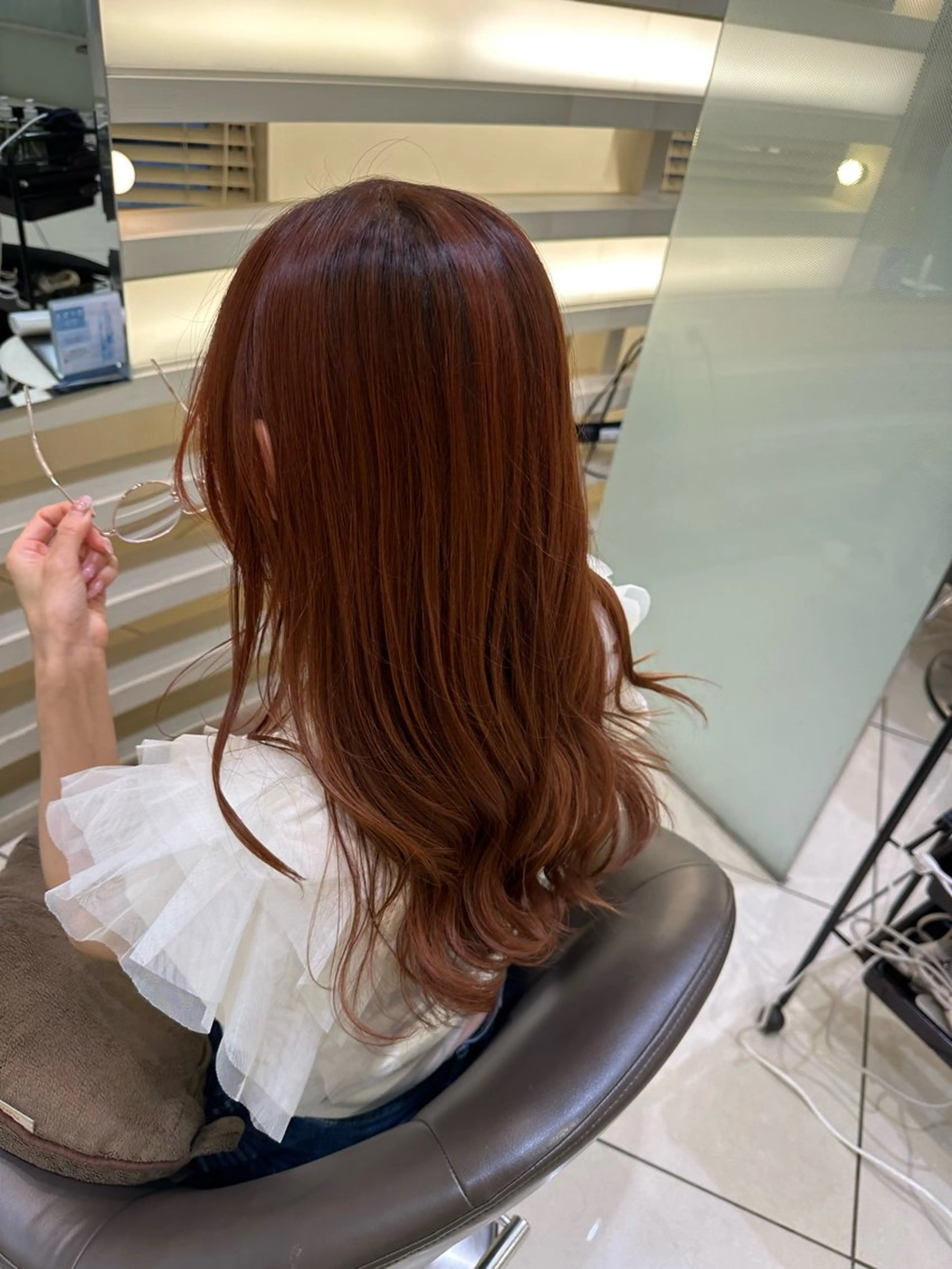 ロング カラー ヘアアレンジ タイトボブ個性派カラ ーAKANEのヘアスタイル