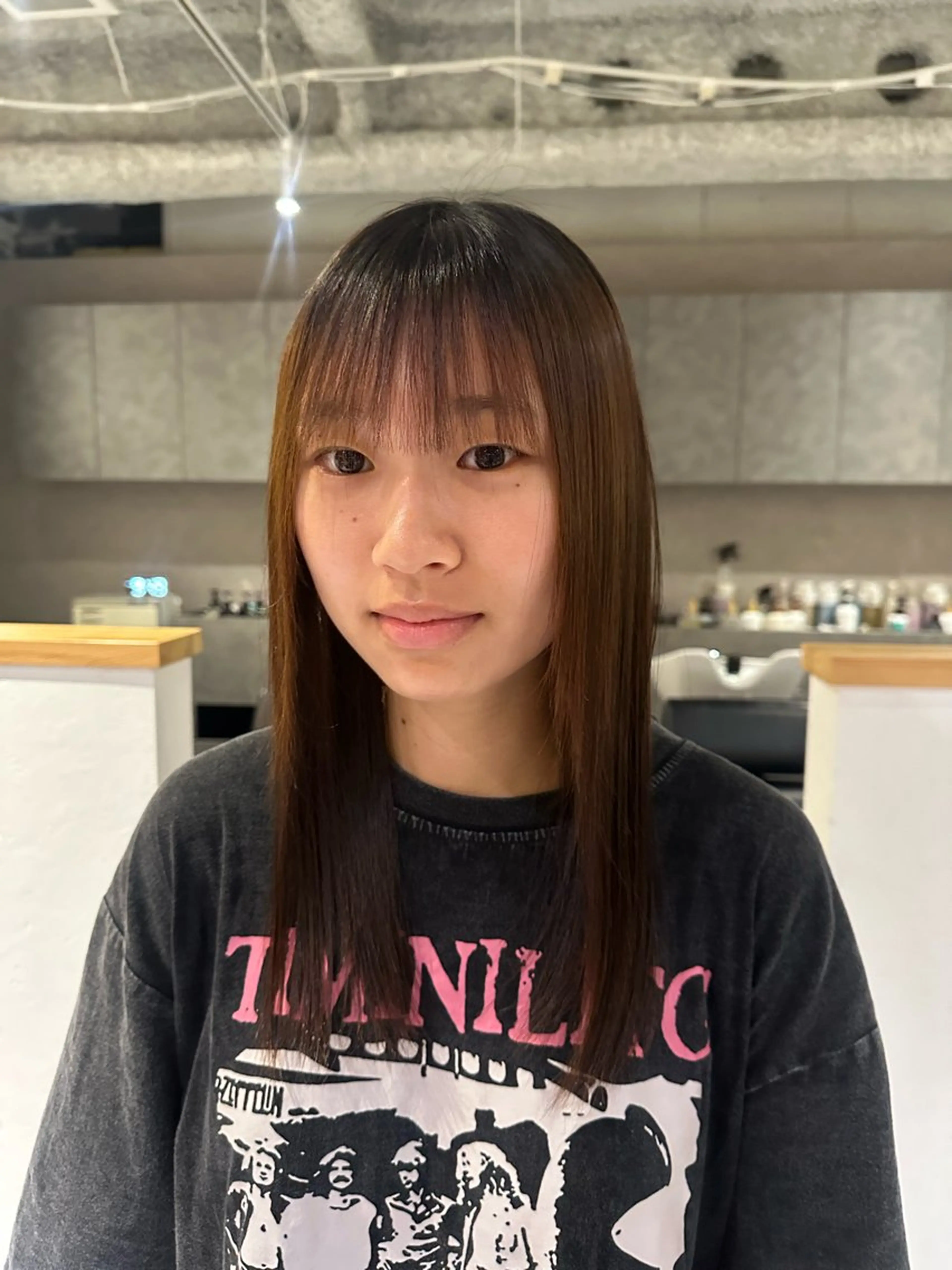 セミロング 縮毛矯正 縮毛矯正 渚音 nanoのヘアスタイル