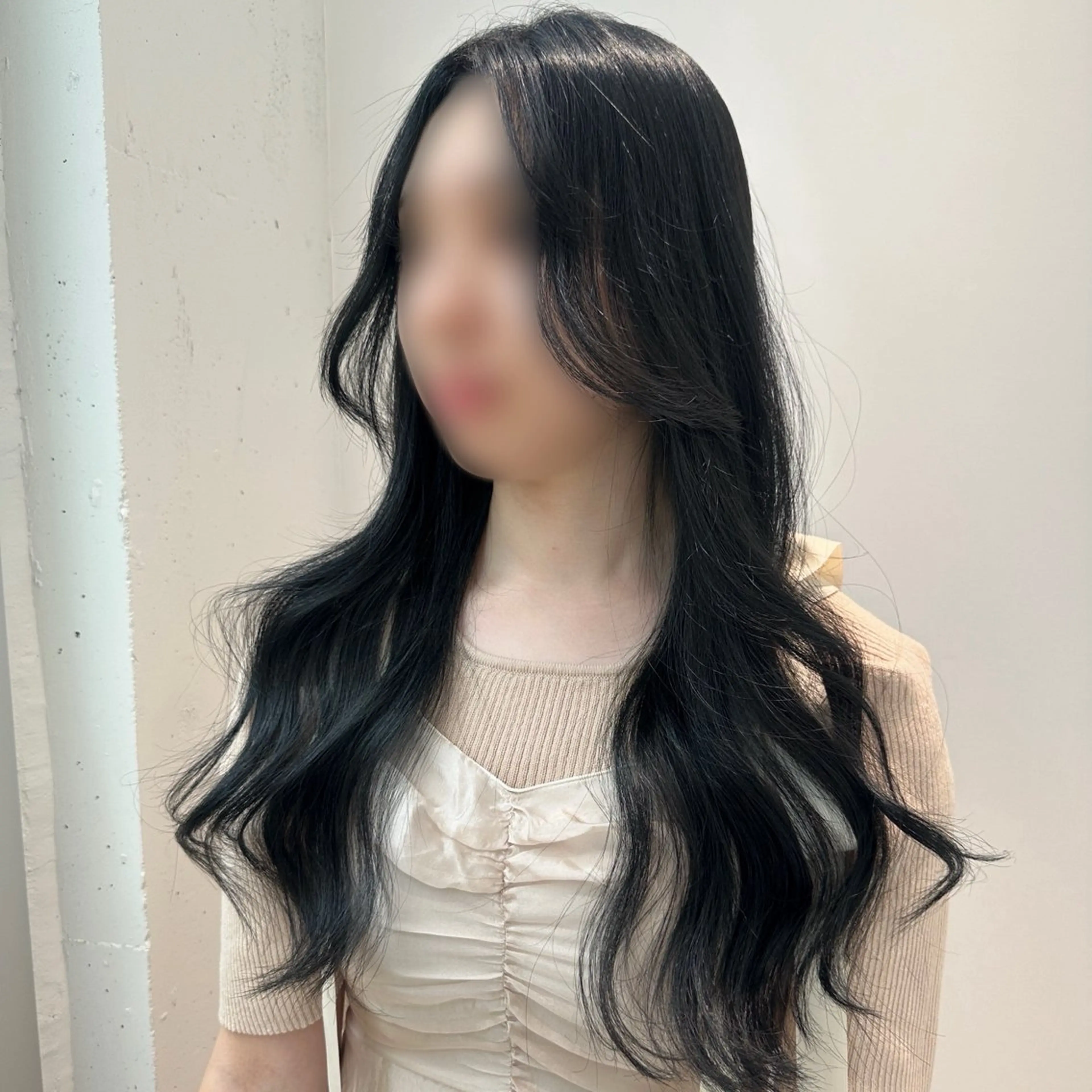 ロング レイヤーカット カット ヘアカラー 韓国スタイル🇰🇷 児島葉月のヘアスタイル