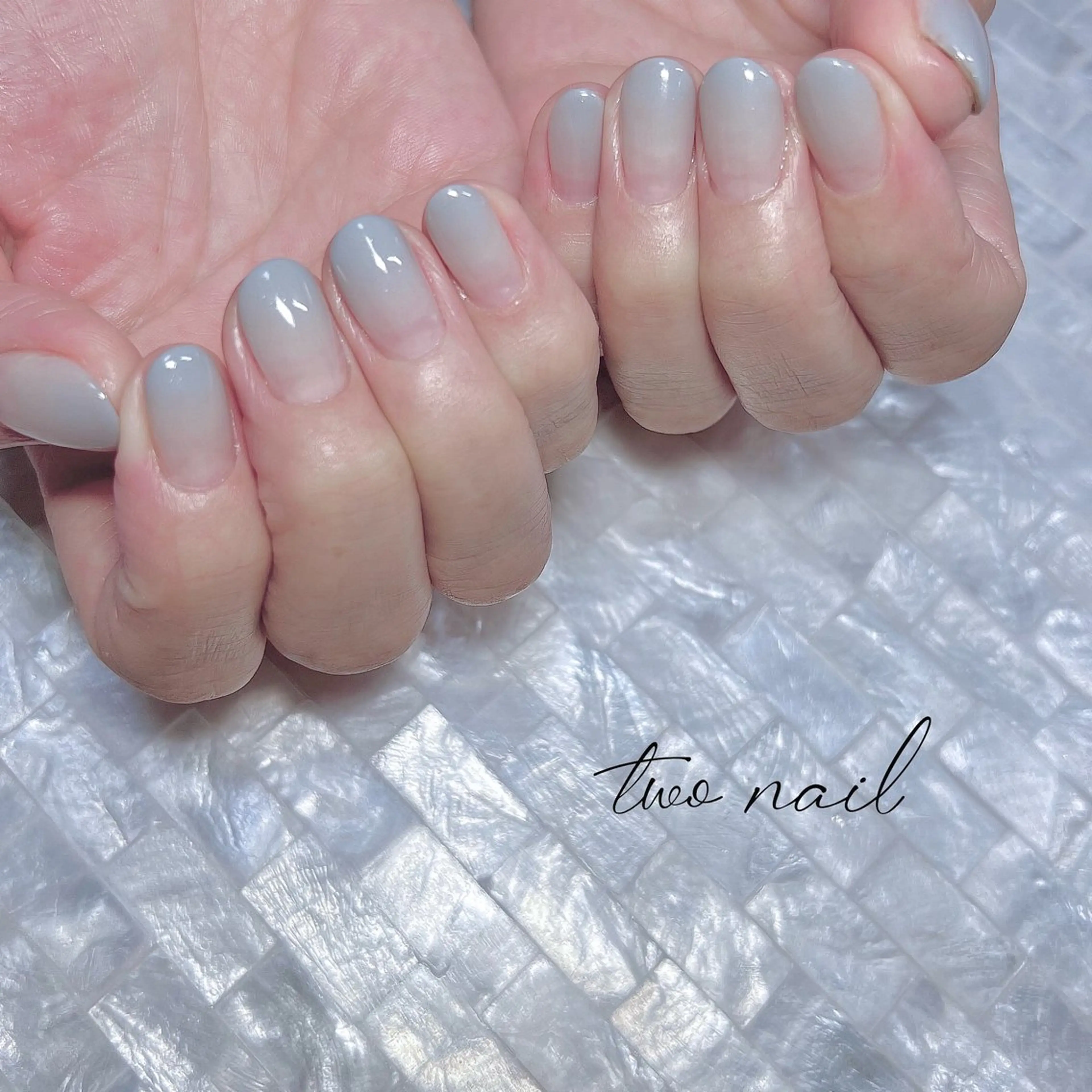 ネイル ネイルチップ ホワイト ハンドネイル two nailのネイルデザイン