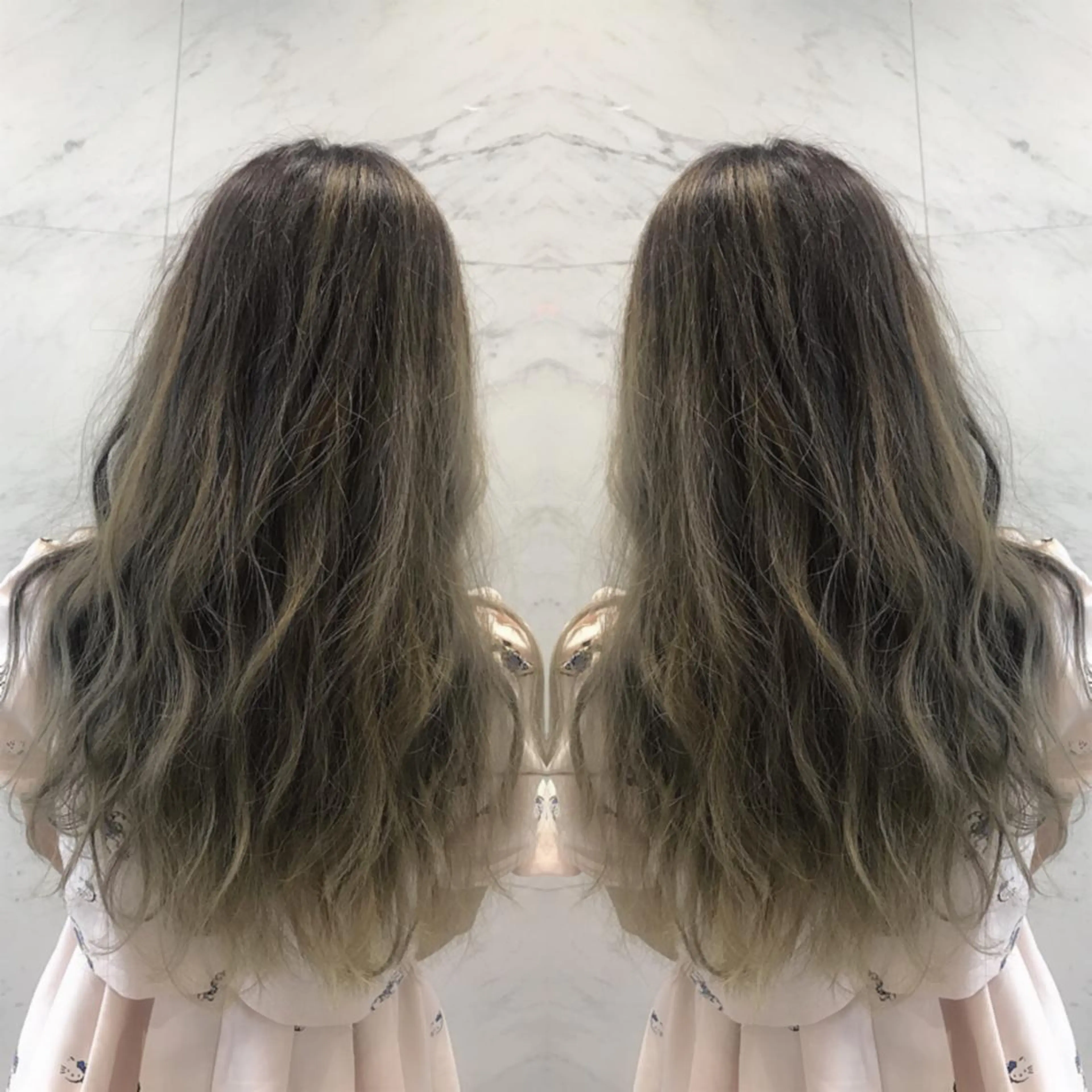 ロング カラー ヘアカラー 重政 和樹のヘアスタイル