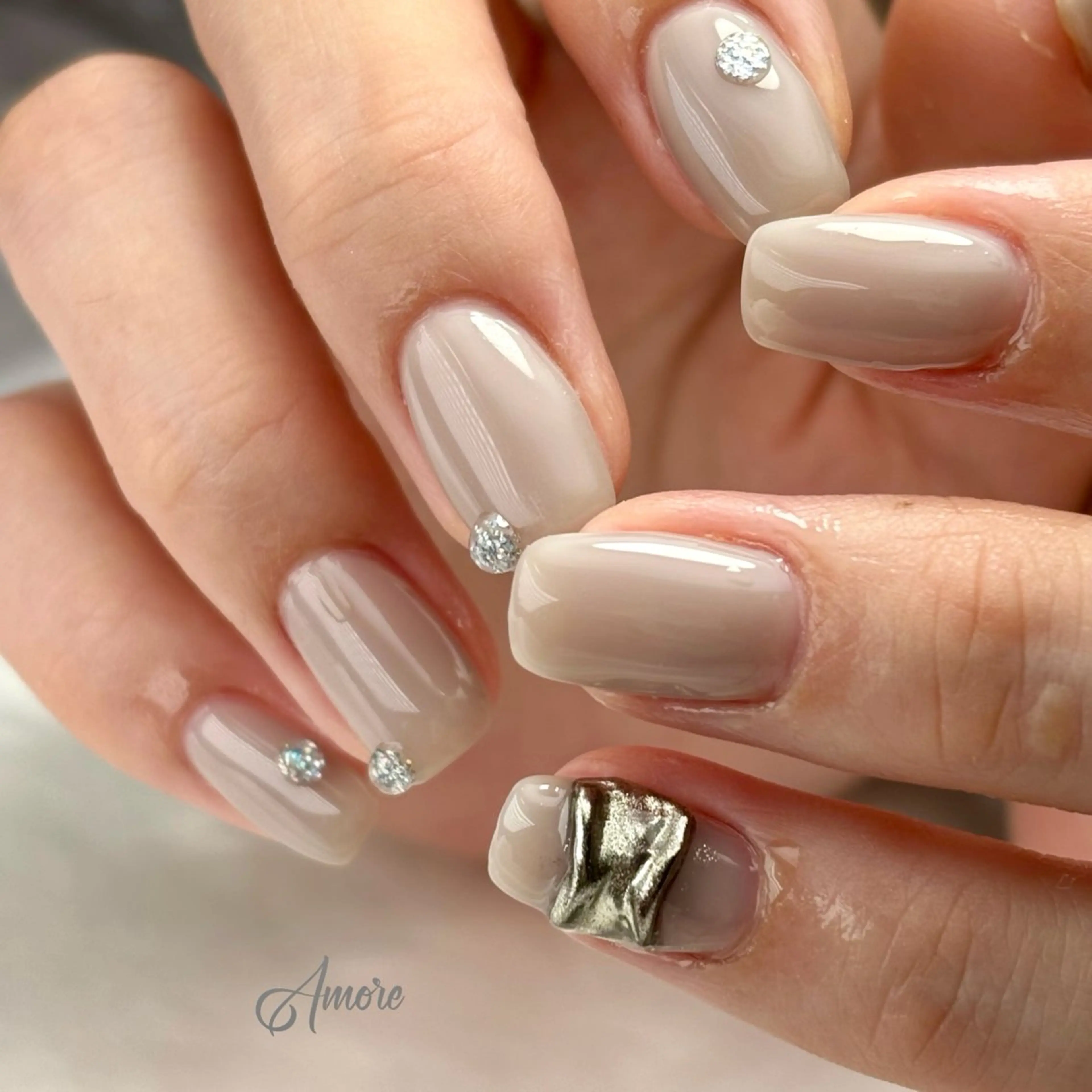 ネイル ジェルネイル キラキラネイル 韓国ネイル マグネットネイル パラジェル You kyehwaのネイルデザイン