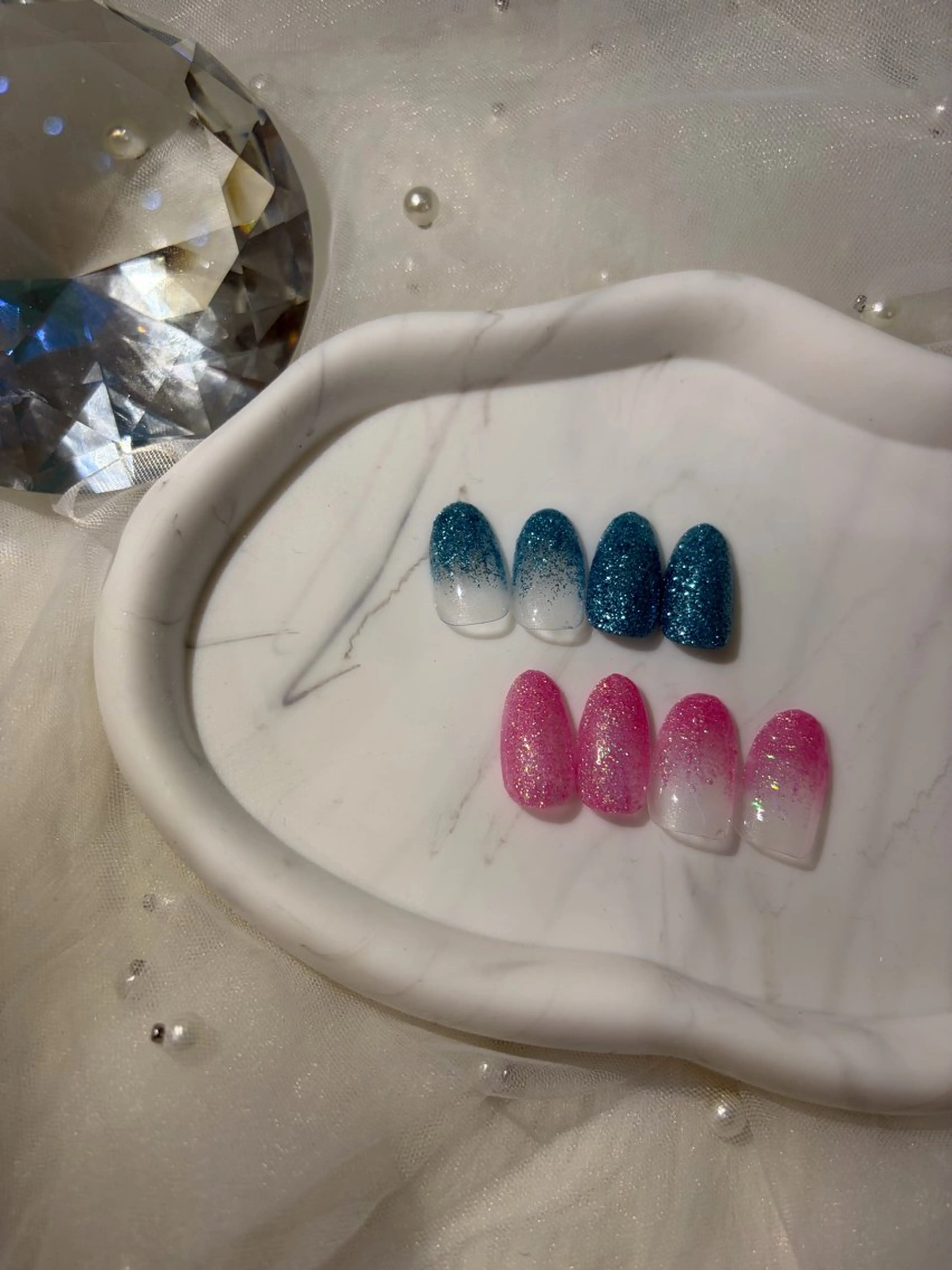 ネイル グラデーション ラメ(グリッター) ラメグラデーション ハンドネイル Mermaid Nail saraのネイルデザイン