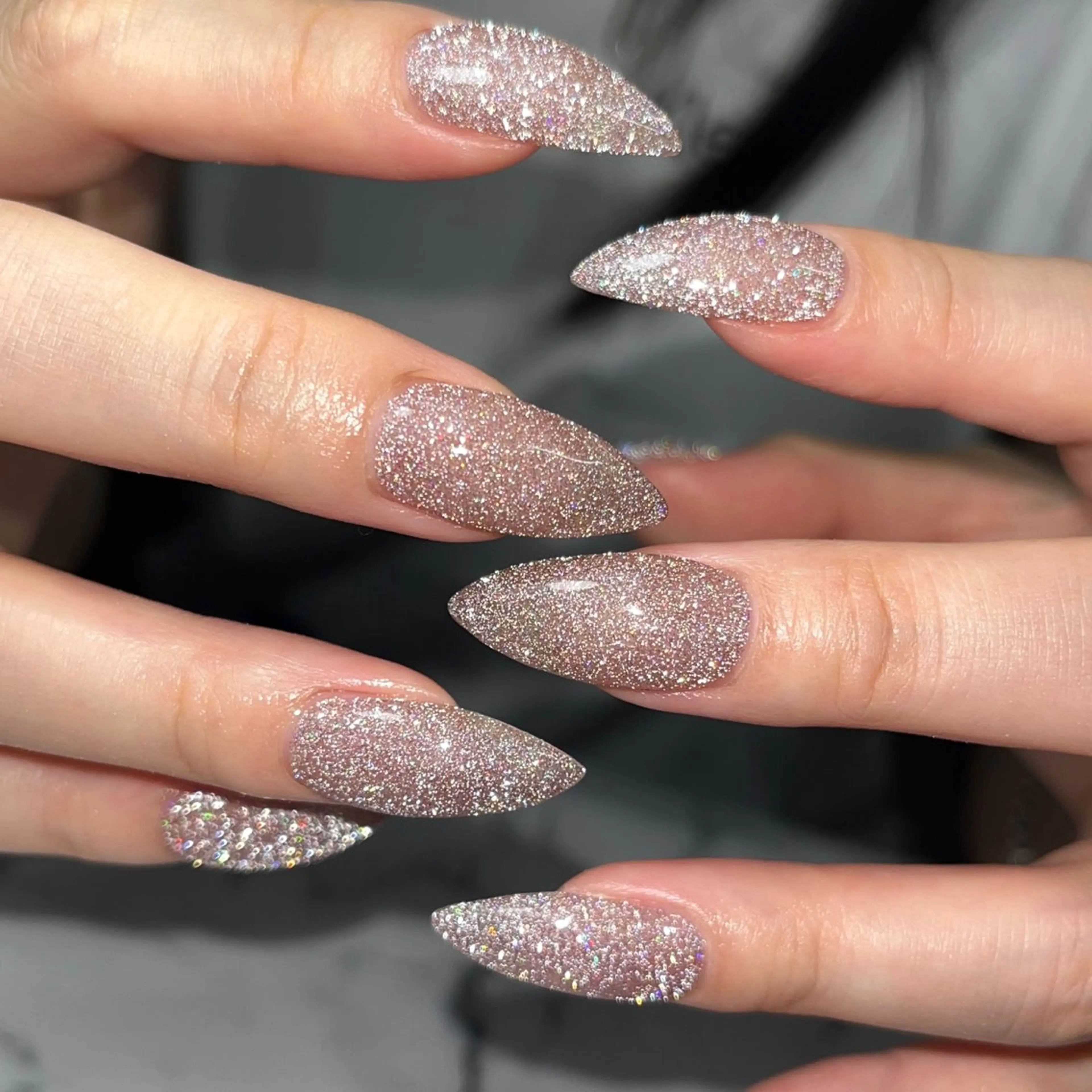 ネイル フラッシュネイル ラメ(グリッター) ワンカラーネイル ピンク シンプルネイル NAIL NOWのネイルデザイン