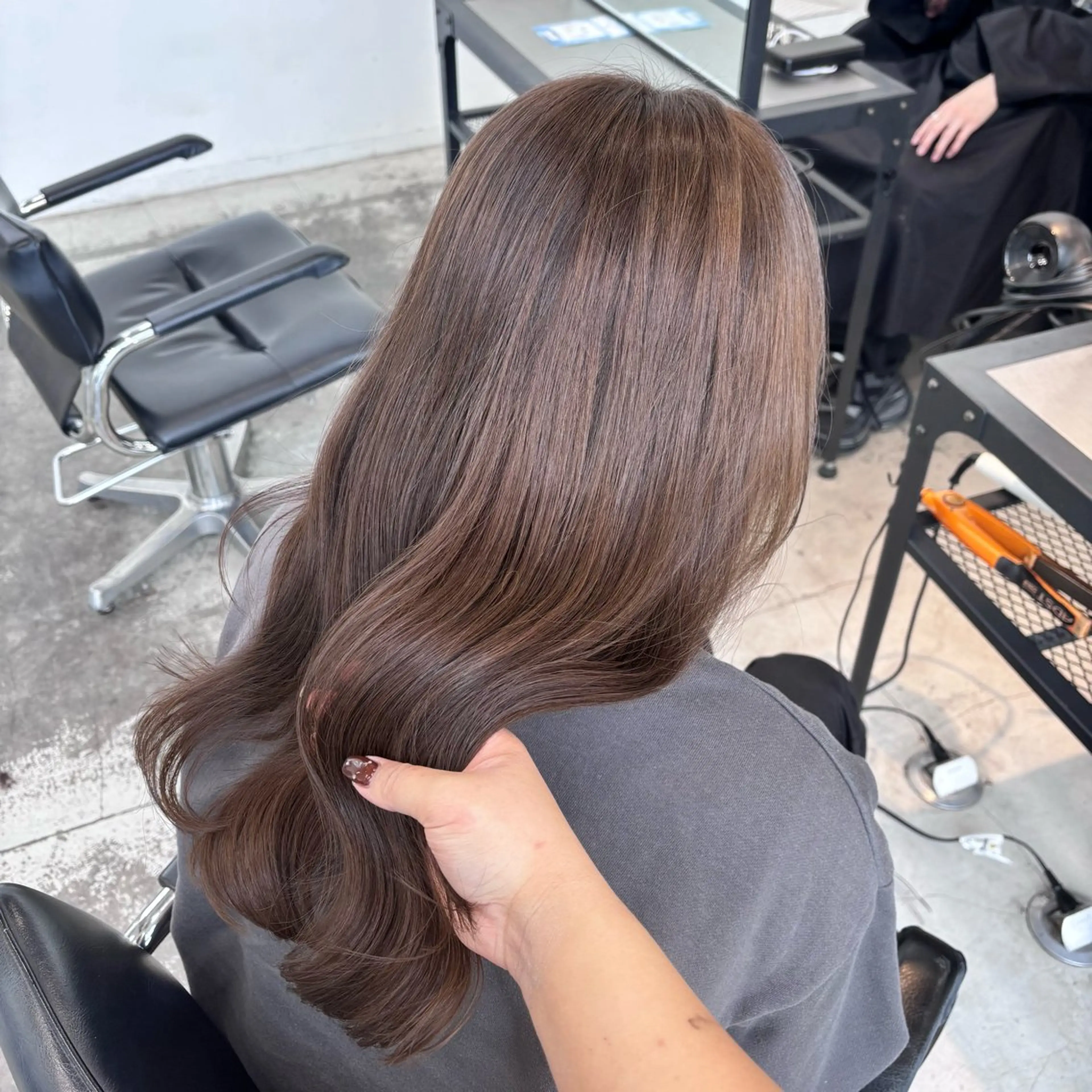 セミロング カラー ヘアアレンジ 🎀モテ暖色× エクステ🎀あかりのヘアスタイル