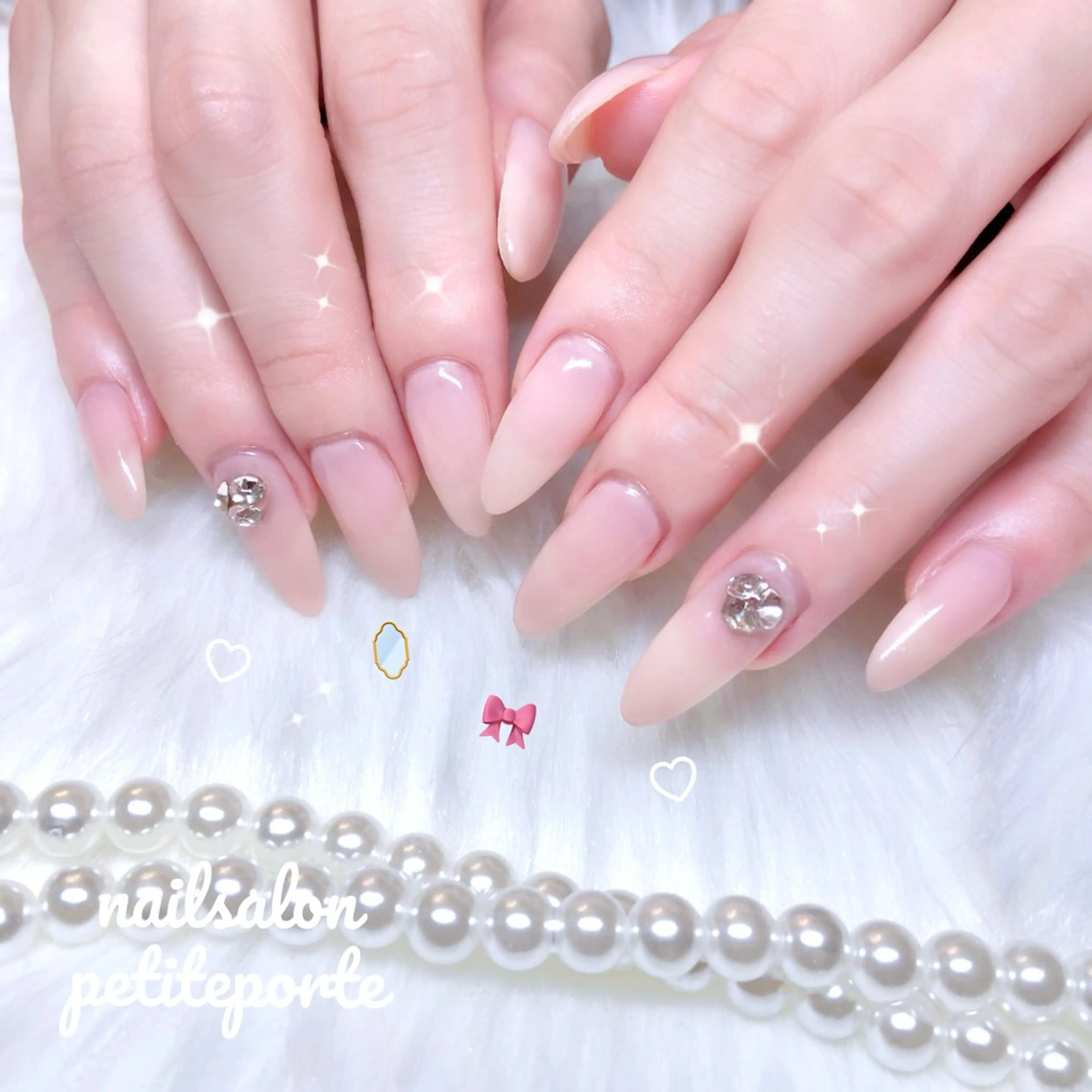 ネイル 長さ出し ジェルネイル オフィスネイル ワンカラーネイル ピンク ハンドネイル petite porteのネイルデザイン