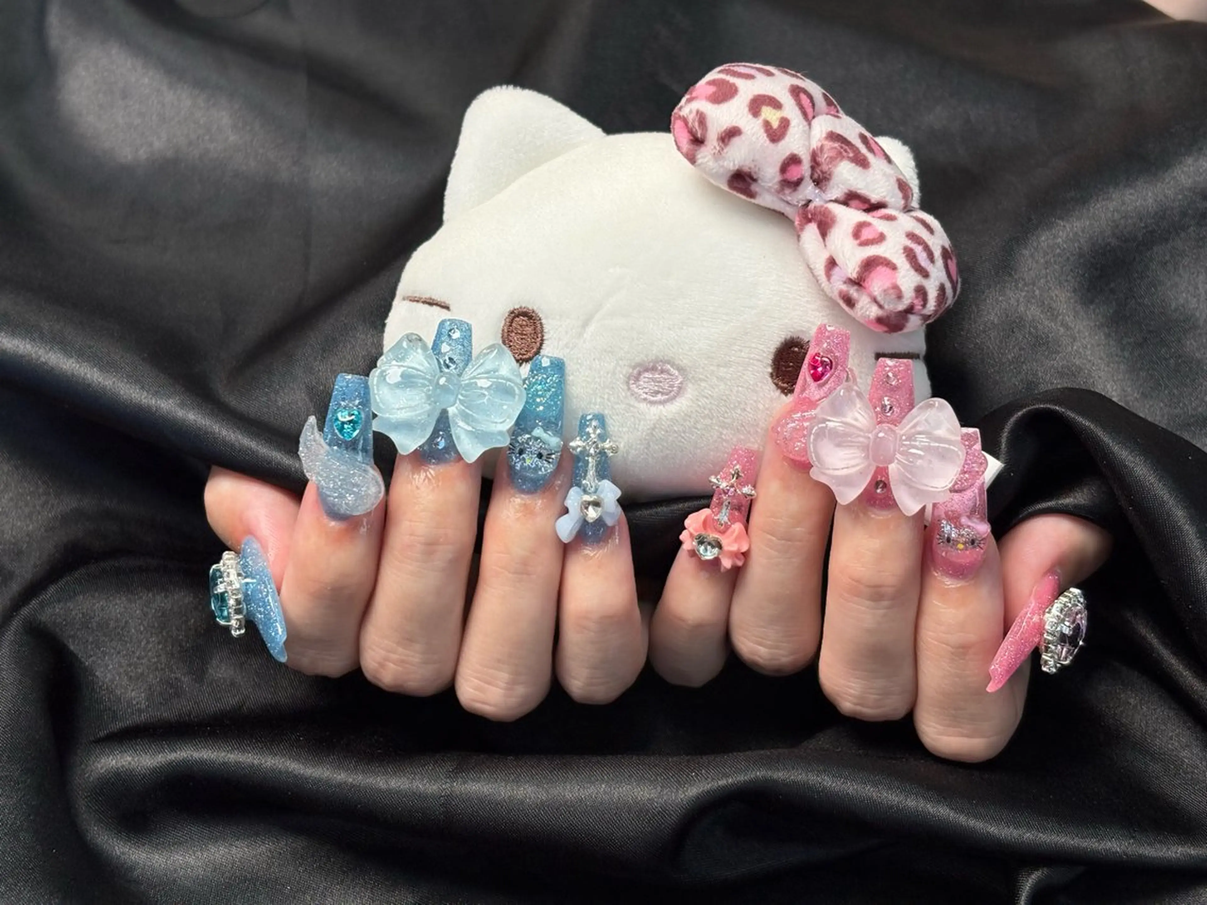 ネイル 桜ネイル 長さ出し フラワーネイル フレンチネイル ジェルネイル ハンドネイル ACon NailSalonのネイルデザイン