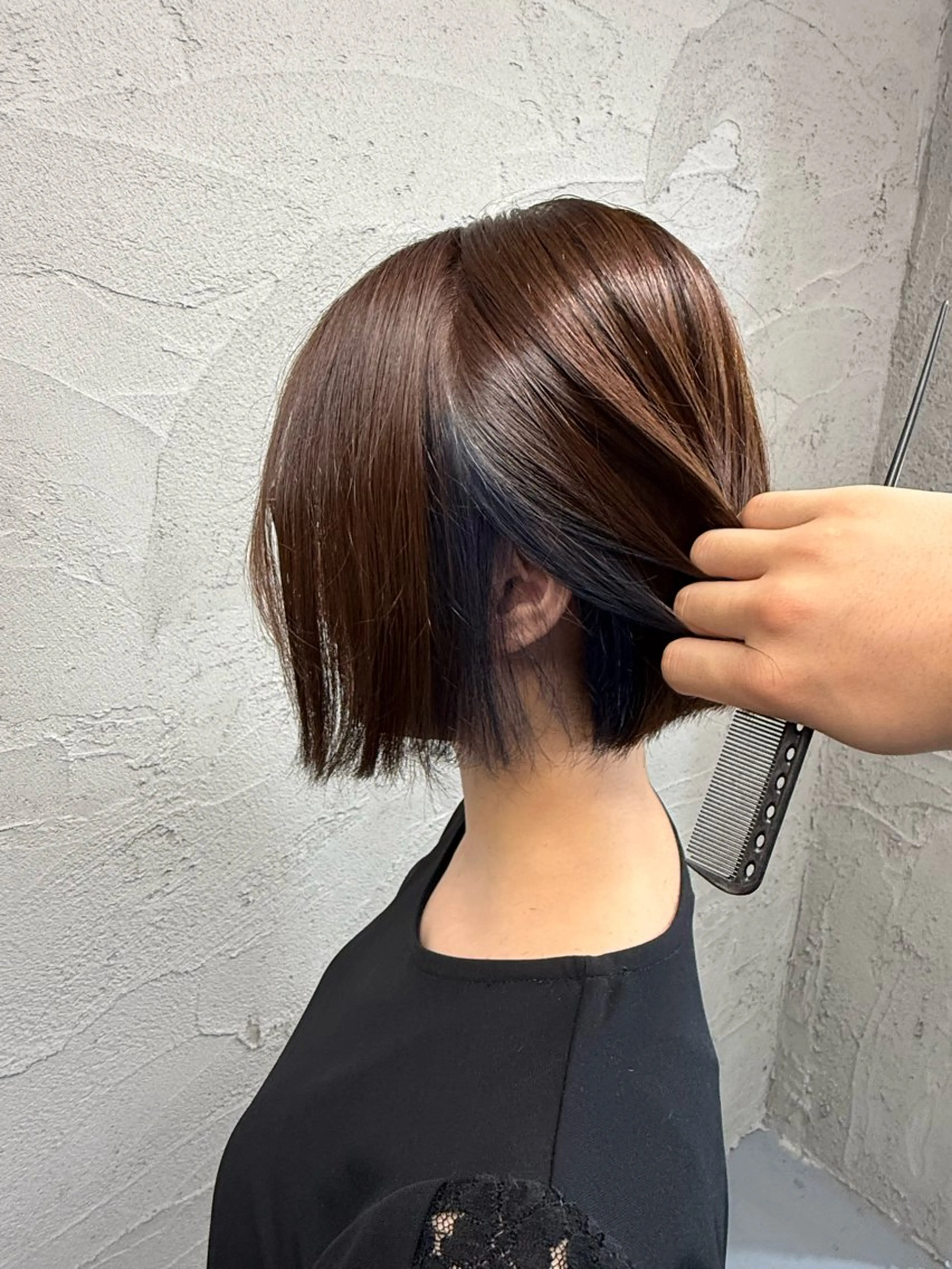 ショート カラー イヤリングカラー カット ヘアカラー (柏)美髪矯正 髪質改善特化だいちのヘアスタイル