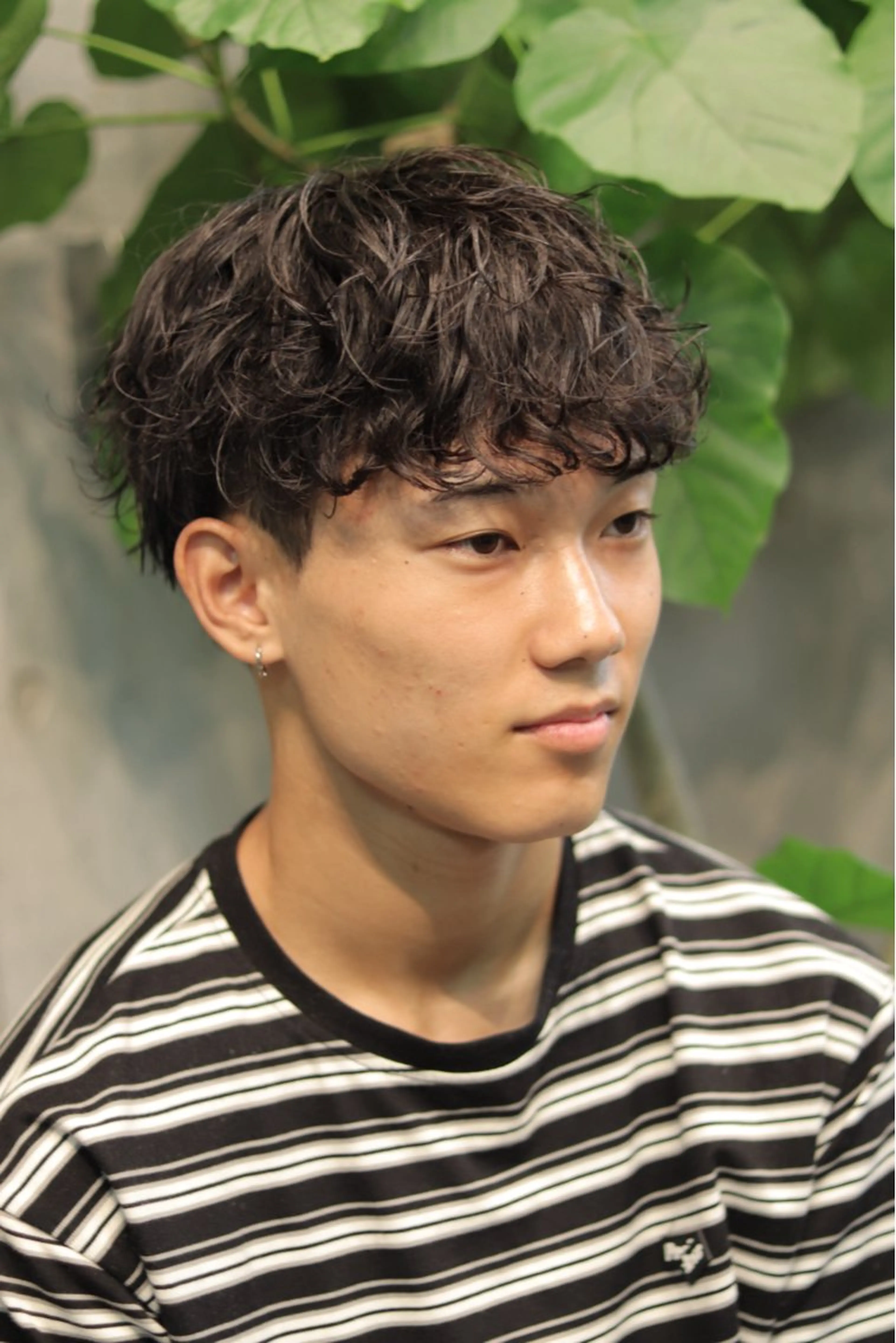 ミディアム パーマ メンズ ミディアムパーマ メンズパーマ カット 山口 陽平のヘアスタイル