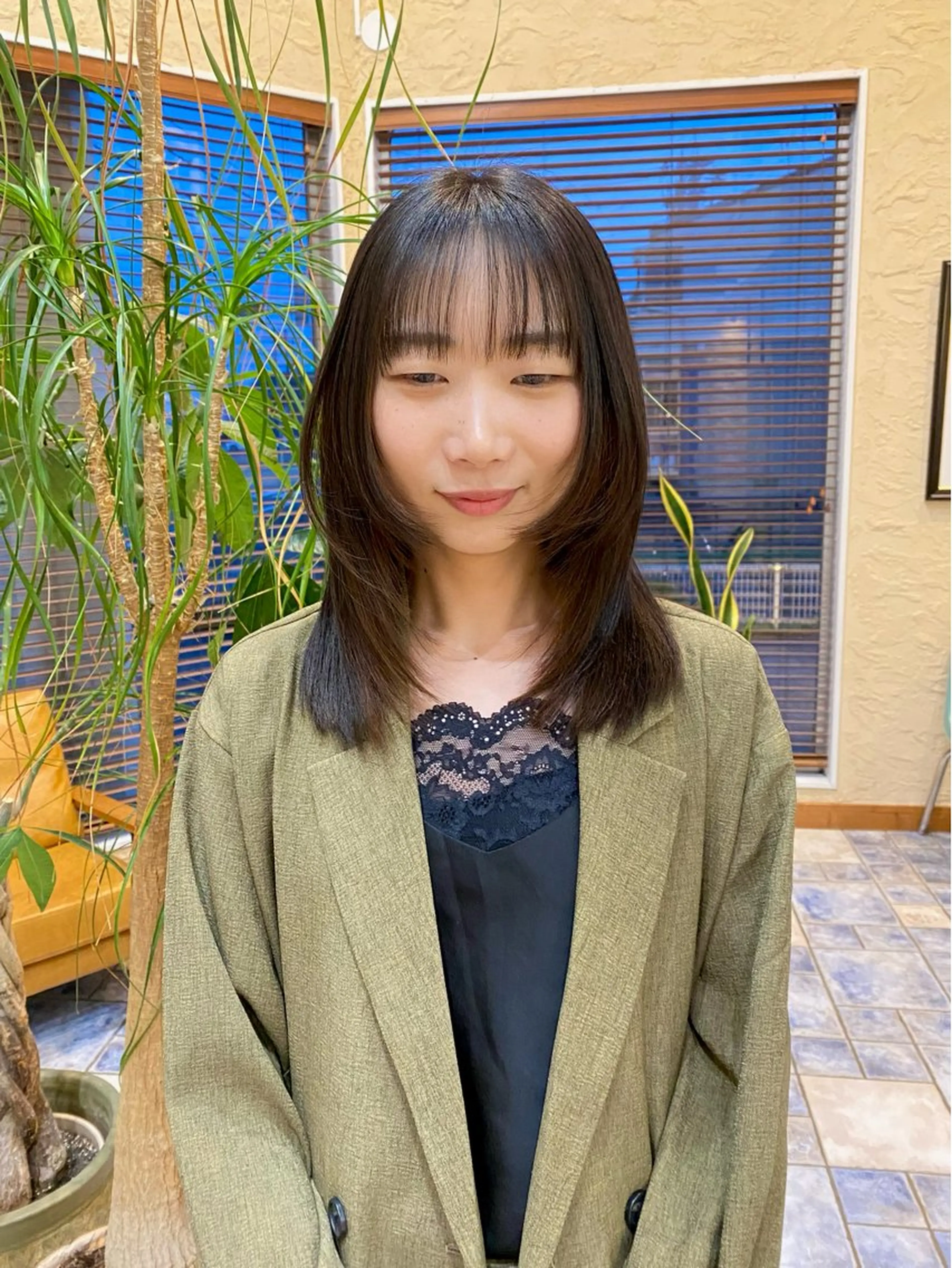 ロング パーマ カット 縮毛矯正 トリートメント 竹内 柚子のヘアスタイル