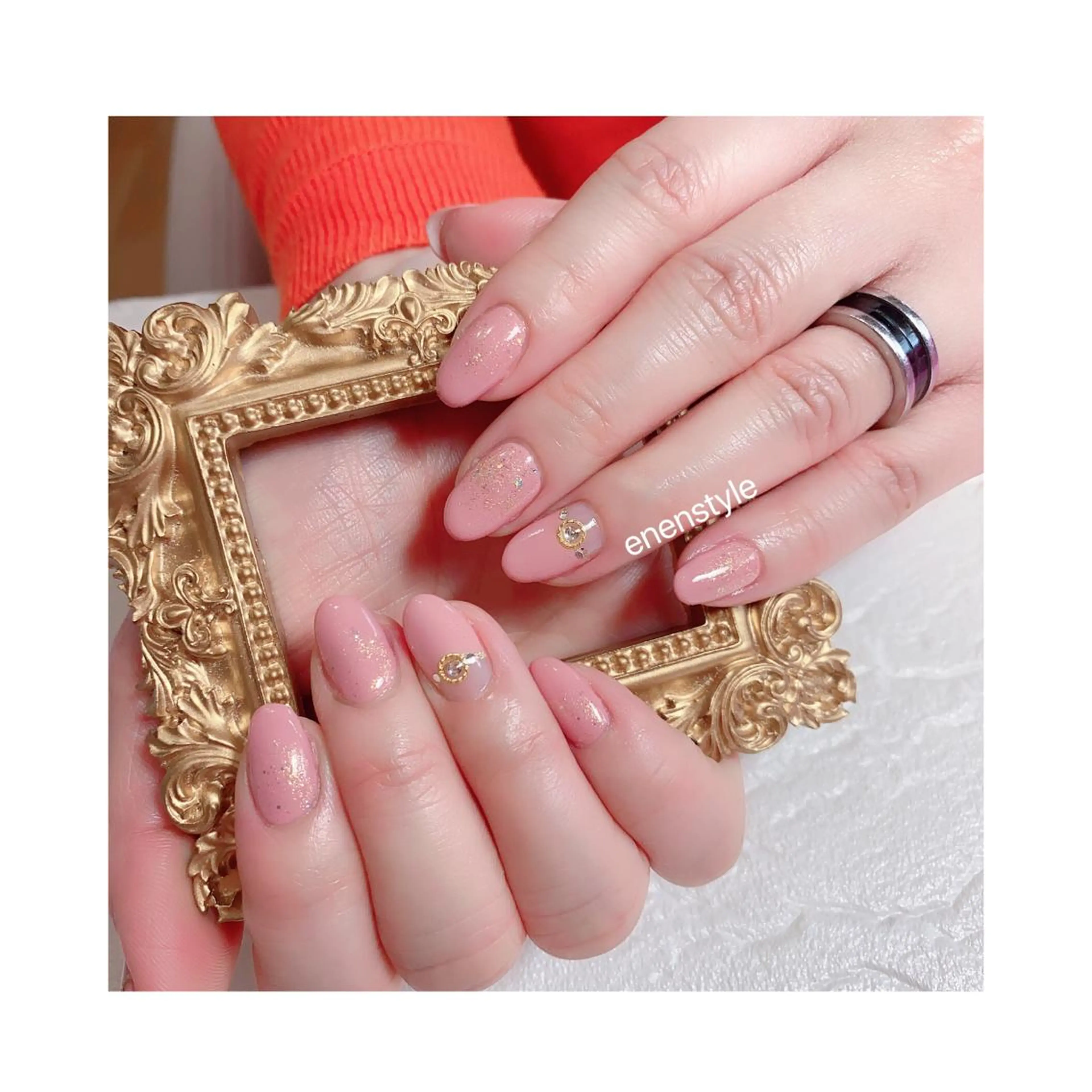 ショート ネイル ジェルネイル ニュアンスネイル オフィスネイル ワンカラーネイル パラジェル ハンドネイル 👑enen style👑のネイルデザイン