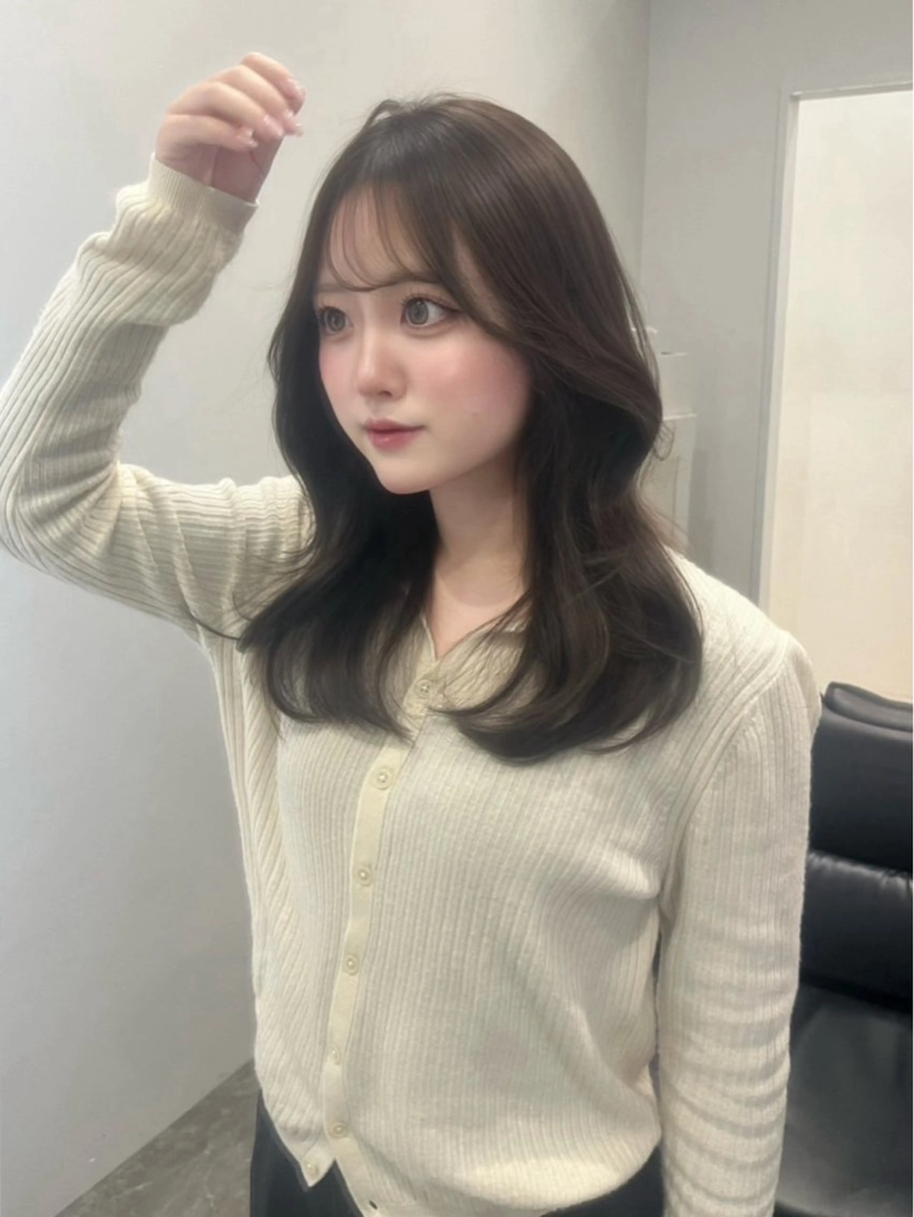 セミロング レイヤーカット カット ヘアカラー トリートメント 透明感カラー/京都 /Himari🩶のヘアスタイル