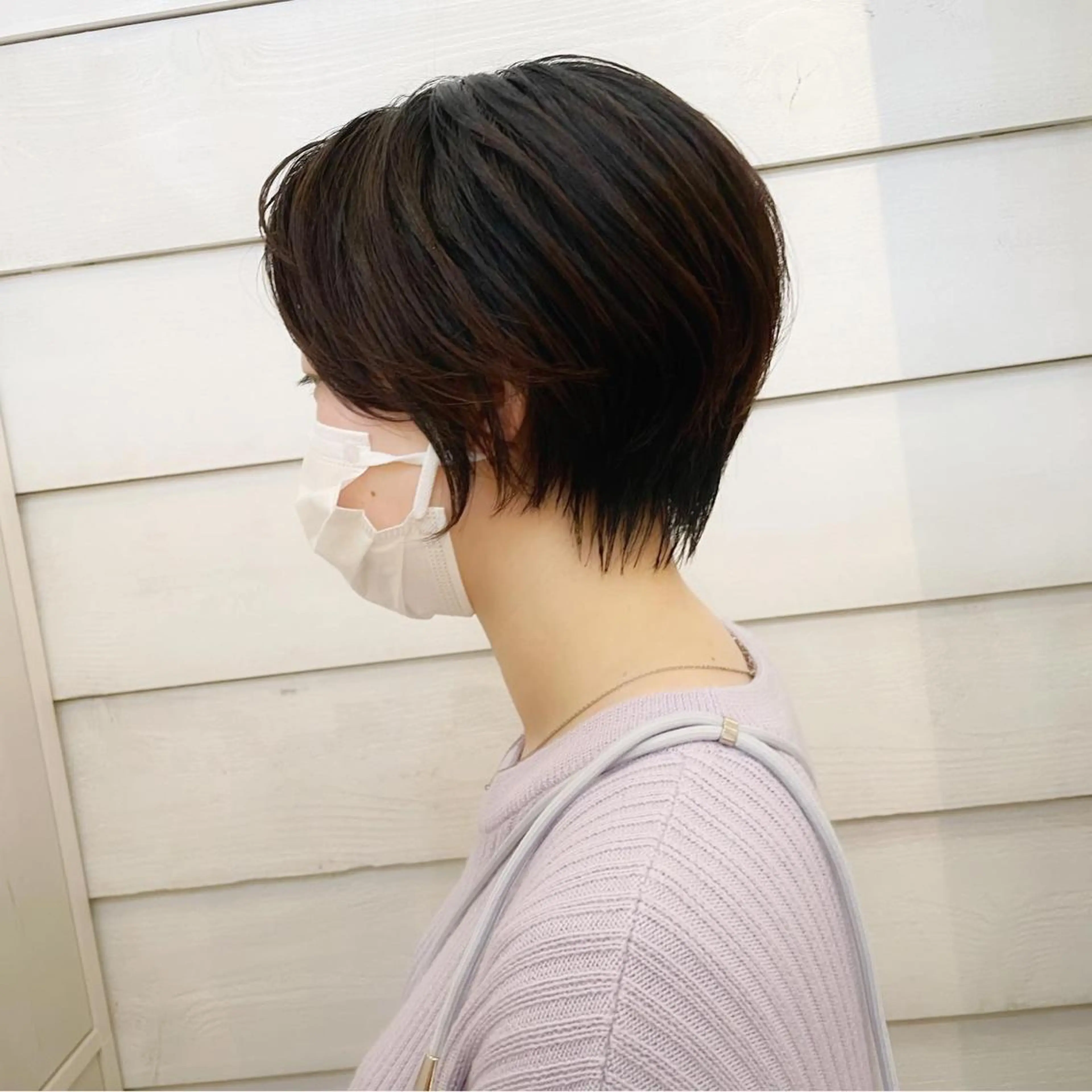 ショート ショートボブ ハンサムショート ボブ くせ毛 ショートヘア newline銀座所属・👑銀座ショート/ 絶壁補正/金子涼👑のヘアスタイル