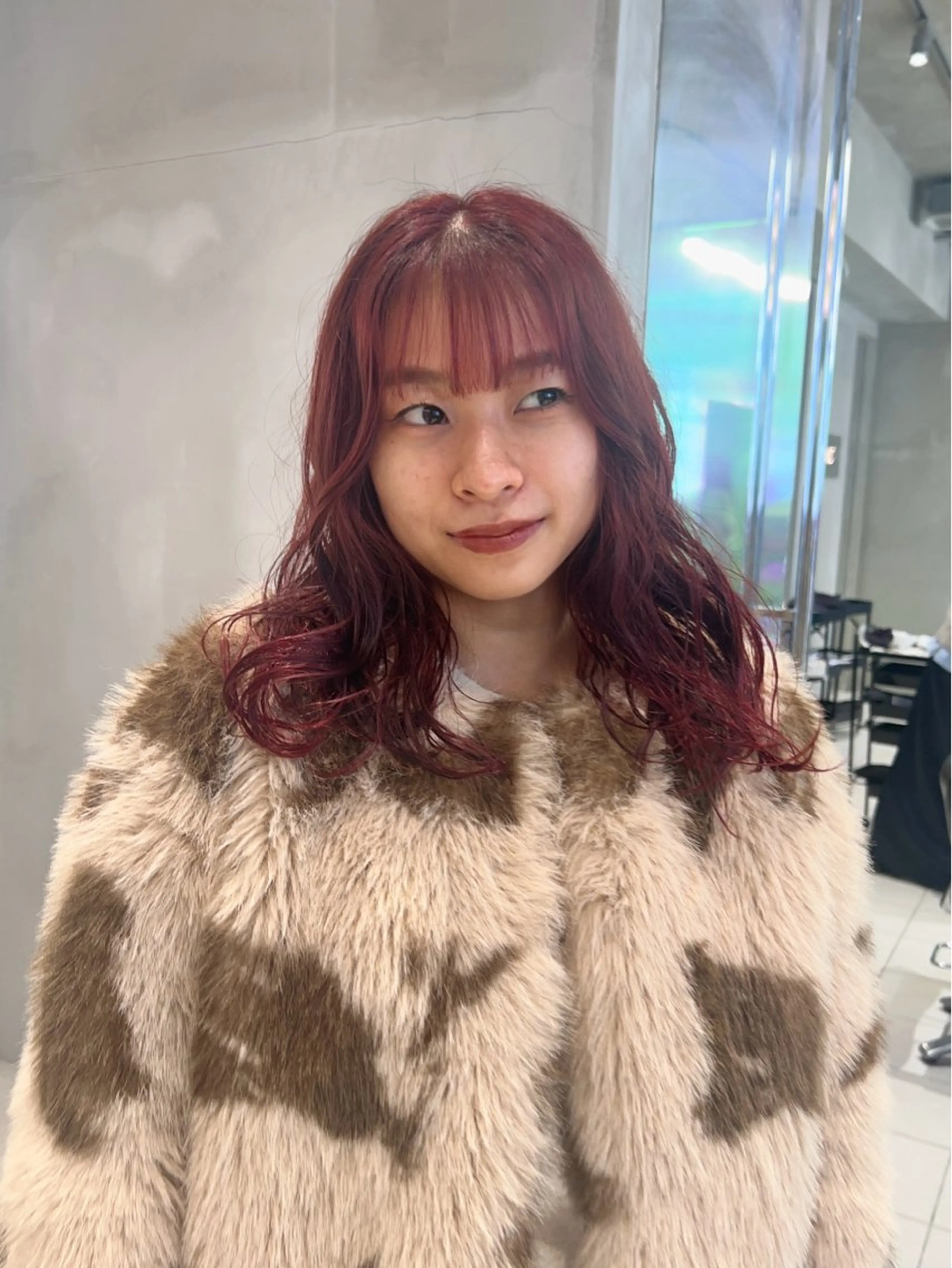 カラー ボルドーカラー ヘアカラー くすみカラー/ブリ ーチ seina★のヘアスタイル