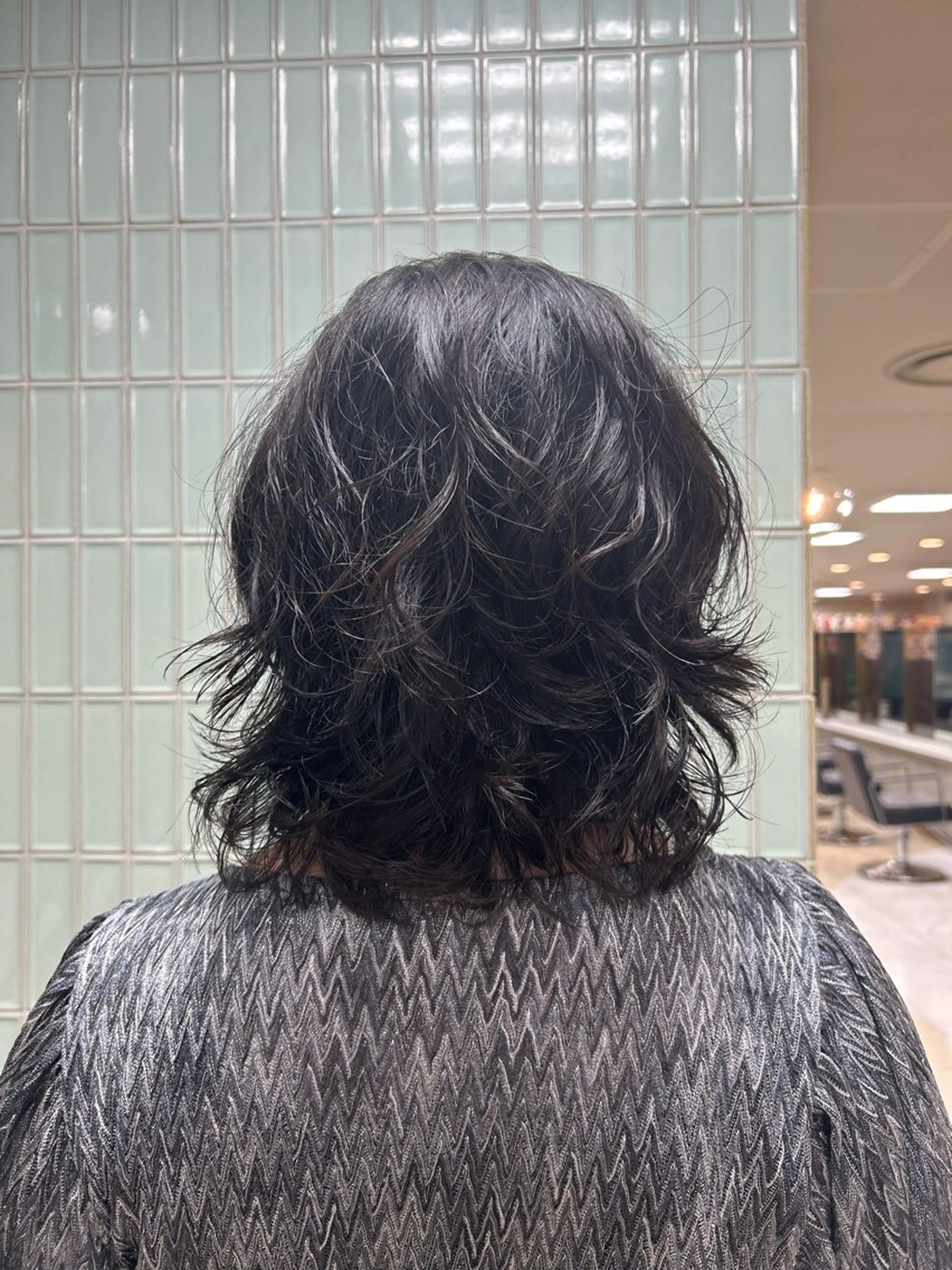ミディアム パーマ パーマ 秋山 果凜のヘアスタイル