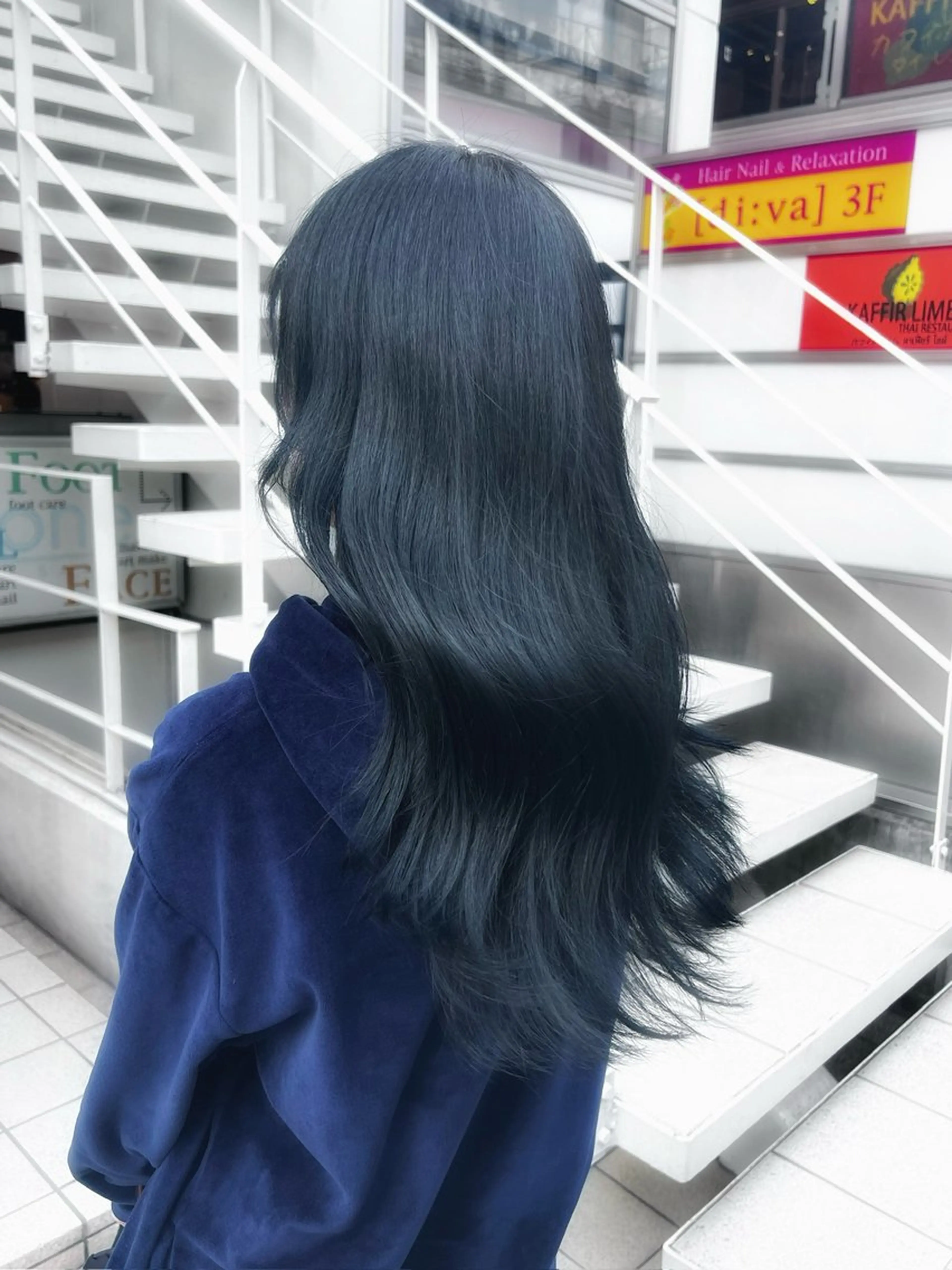 ロング カラー ブリーチ 透明感カラー ダブルカラー ブリーチなしカラー ヘアカラー ブリーチなし/カラー 専門店ASOBIのヘアスタイル
