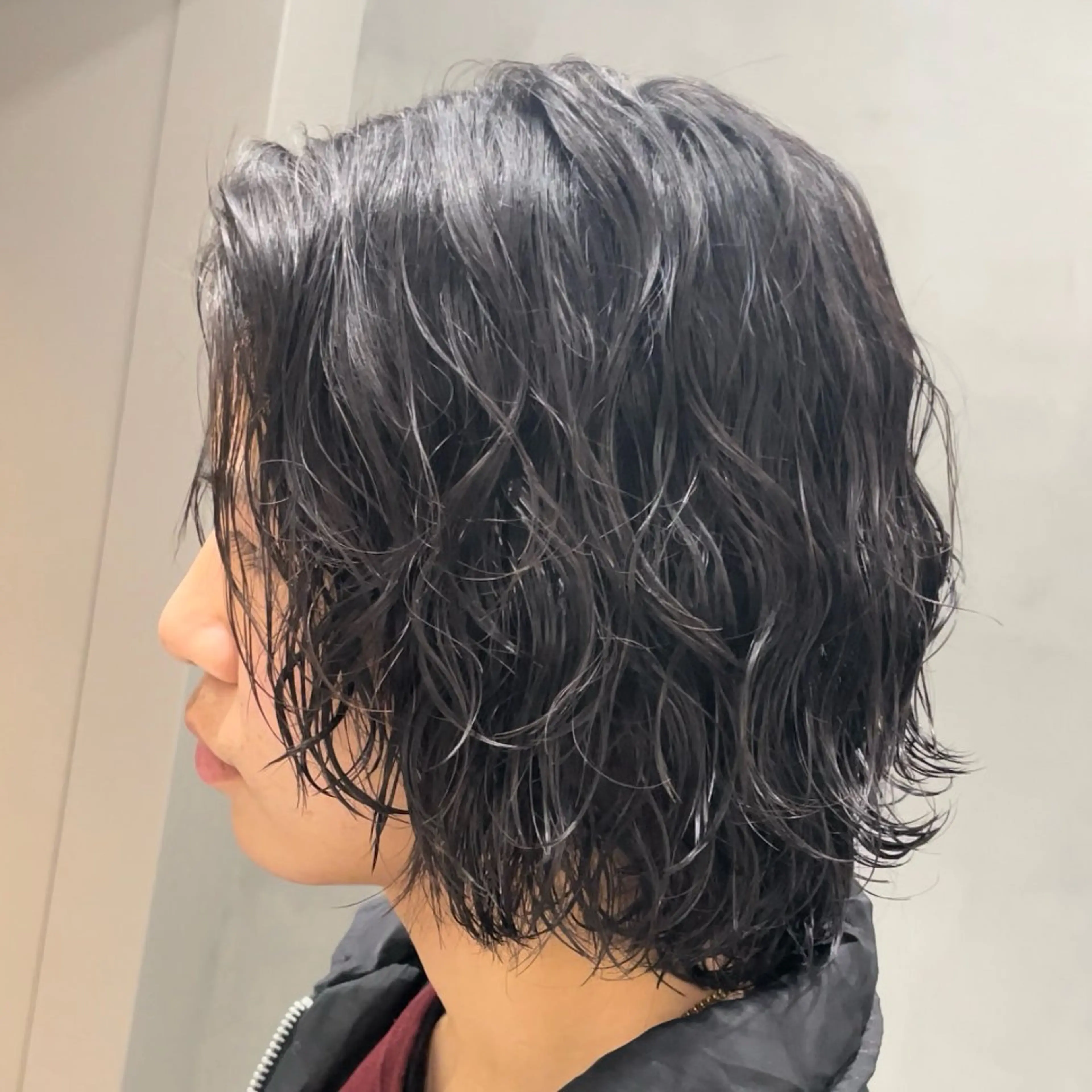 ロング パーマ ヘアアレンジ メンズ カット パーマ fifth 石川 凪のヘアスタイル