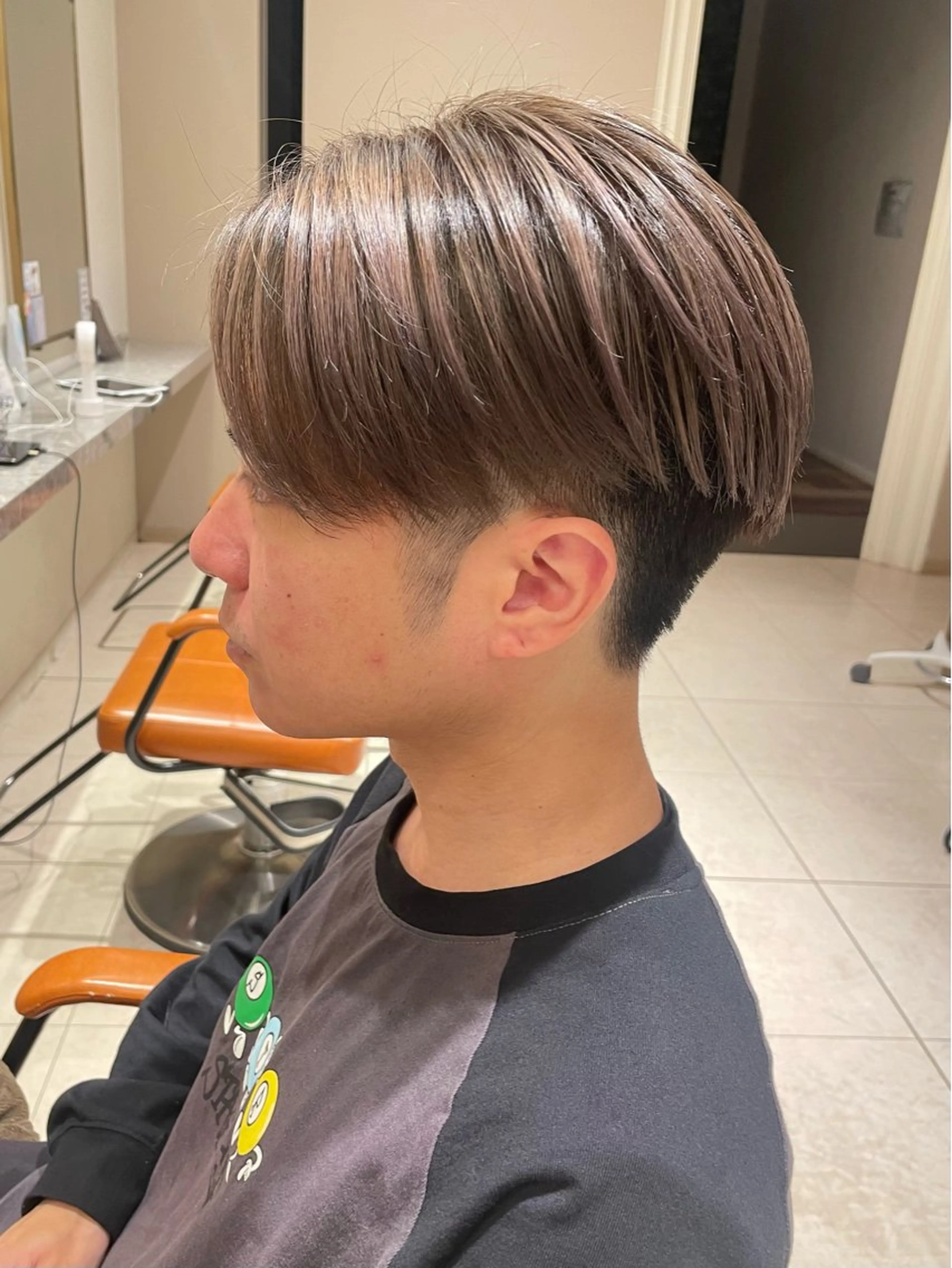 ショート カラー メンズ カット Merry Land日吉所属・暖色/ベージュ/ メンズ/鈴木彩のヘアスタイル