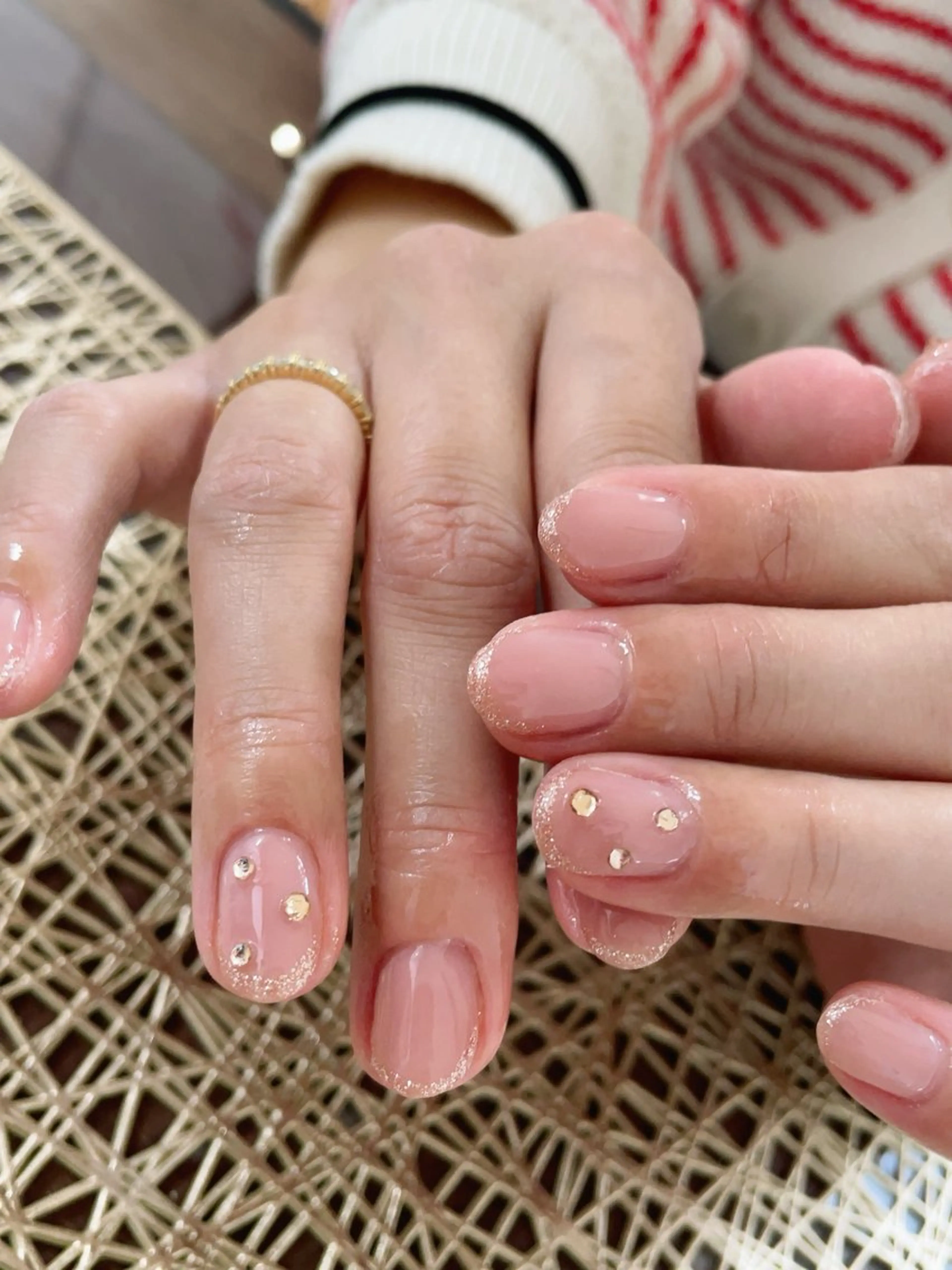 ネイル フレンチネイル ラメ(グリッター) Nail salon Ariettyのネイルデザイン